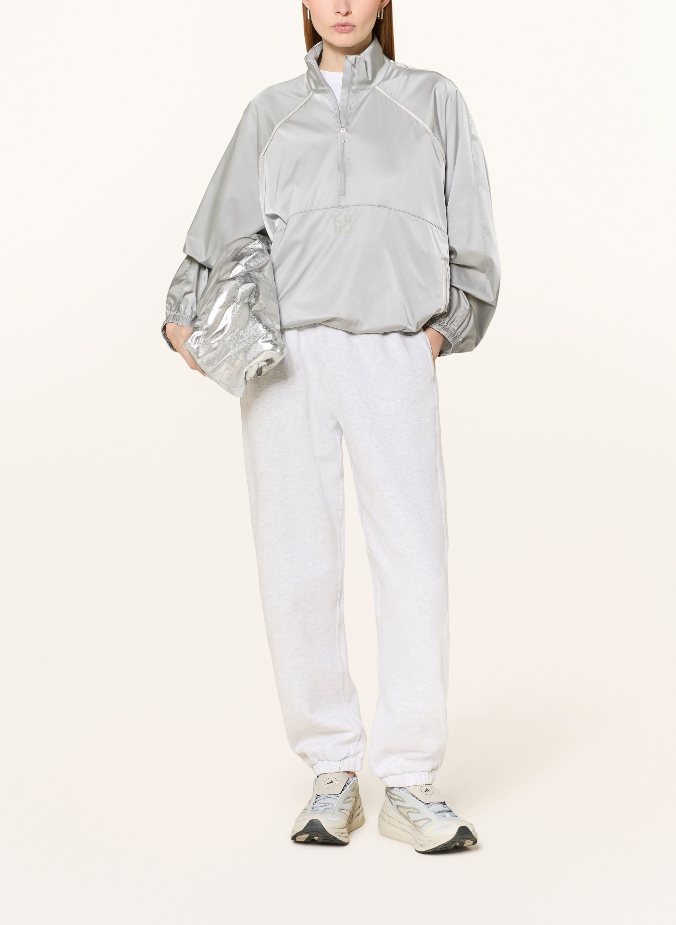 lululemon Spodnie dresowe SCUBA MID-RISE OVERSIZED: JASNOCZARY