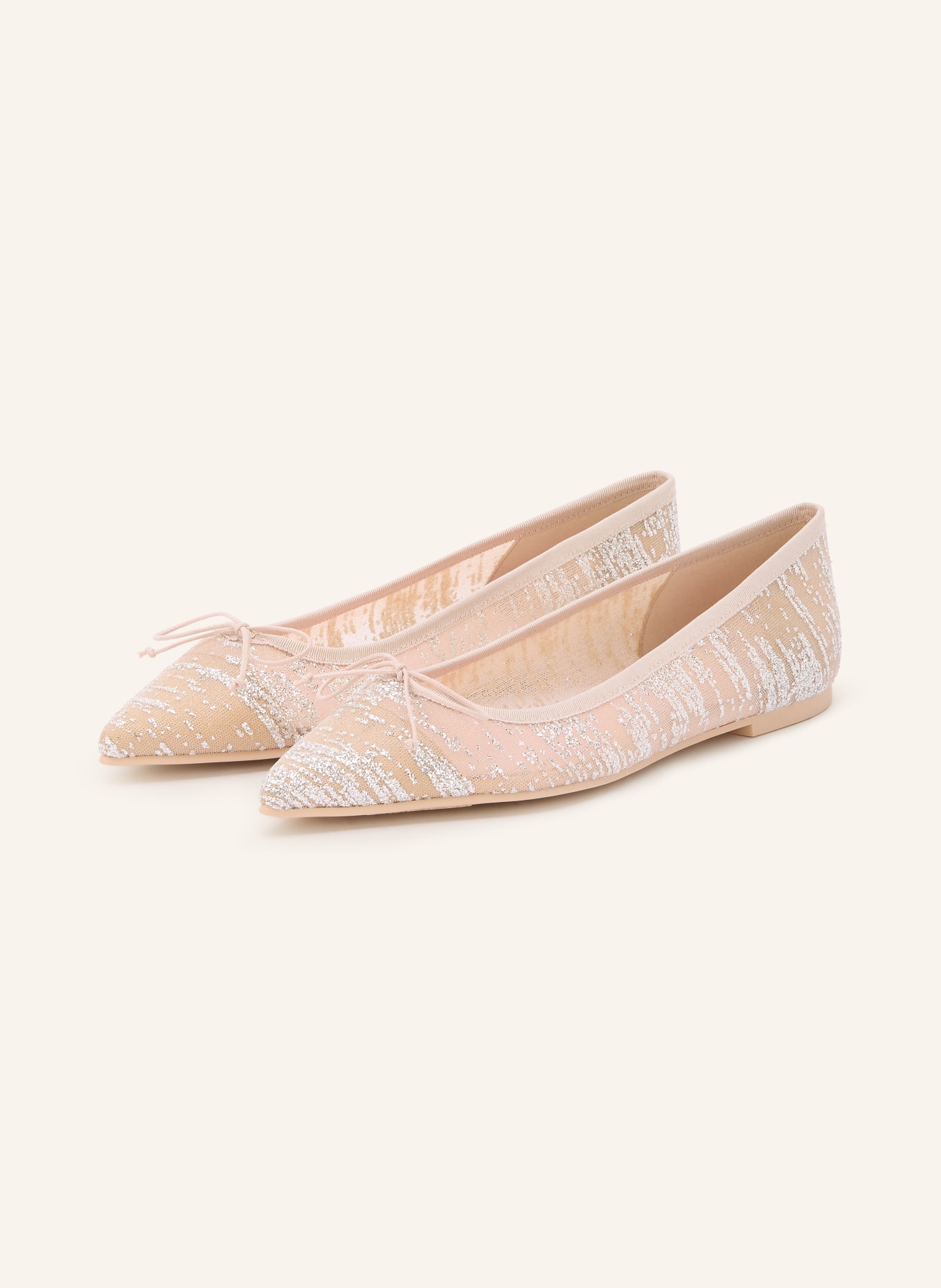 Pretty Ballerinas Ballerinas ELLA mit Glitzergarn: BEIGE