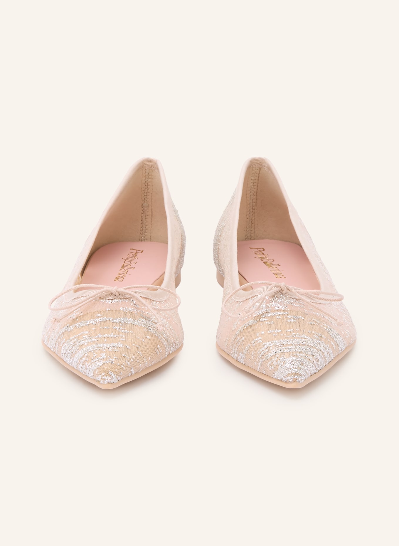 Pretty Ballerinas Ballerinas ELLA mit Glitzergarn: BEIGE