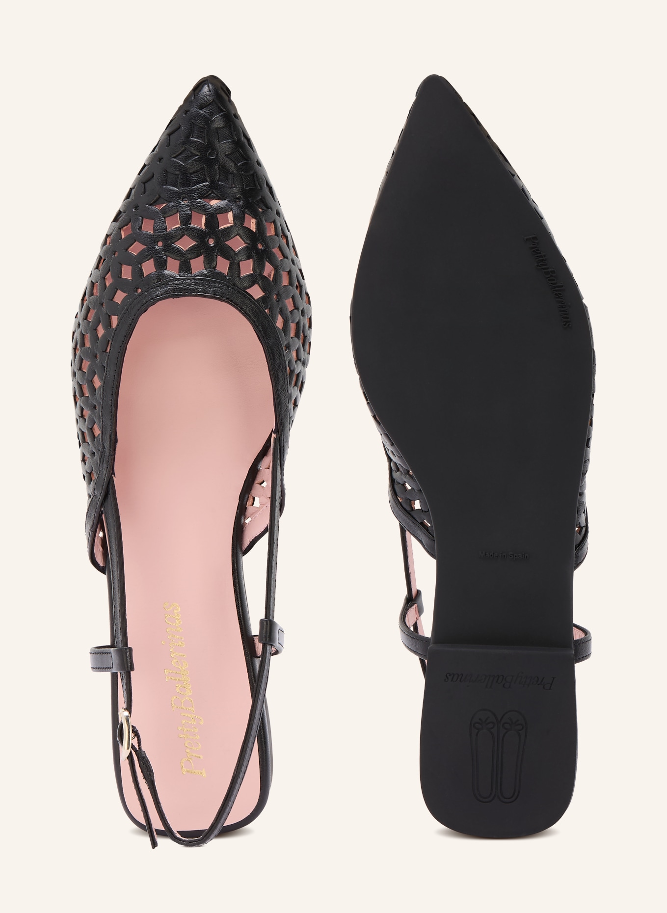 Pretty Ballerinas Slingballerinas: SCHWARZ