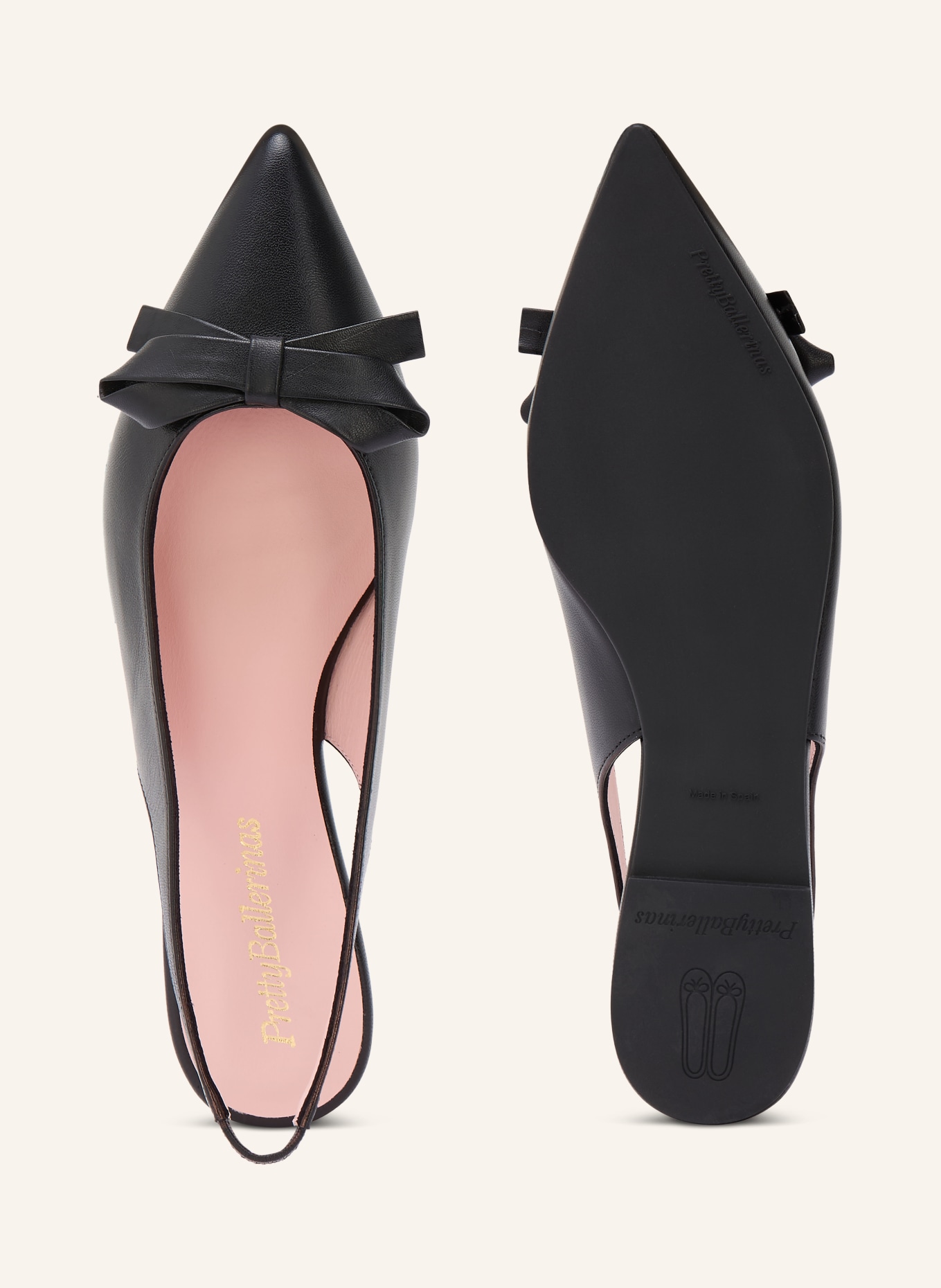 Pretty Ballerinas Slingballerinas COTON: SCHWARZ