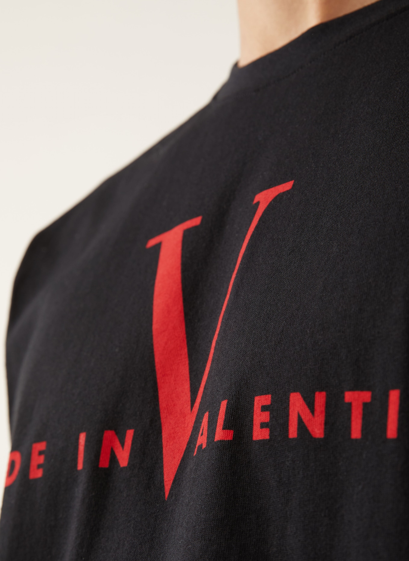 VALENTINO koszulka: CZARNY / CZERWONY
