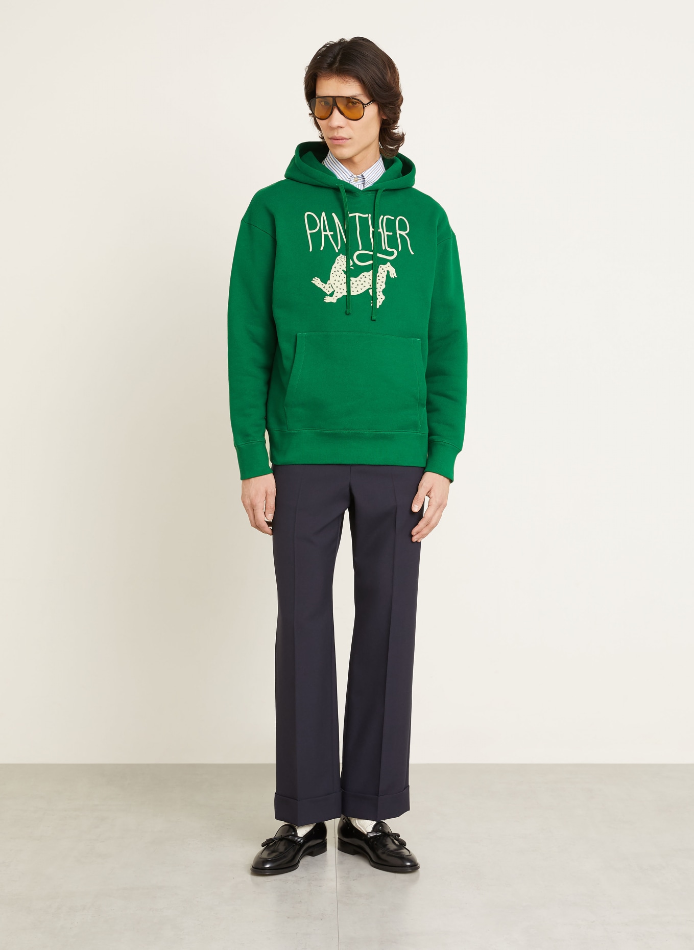 VALENTINO mikina s kapucí: ZELENÁ / REŽNÁ