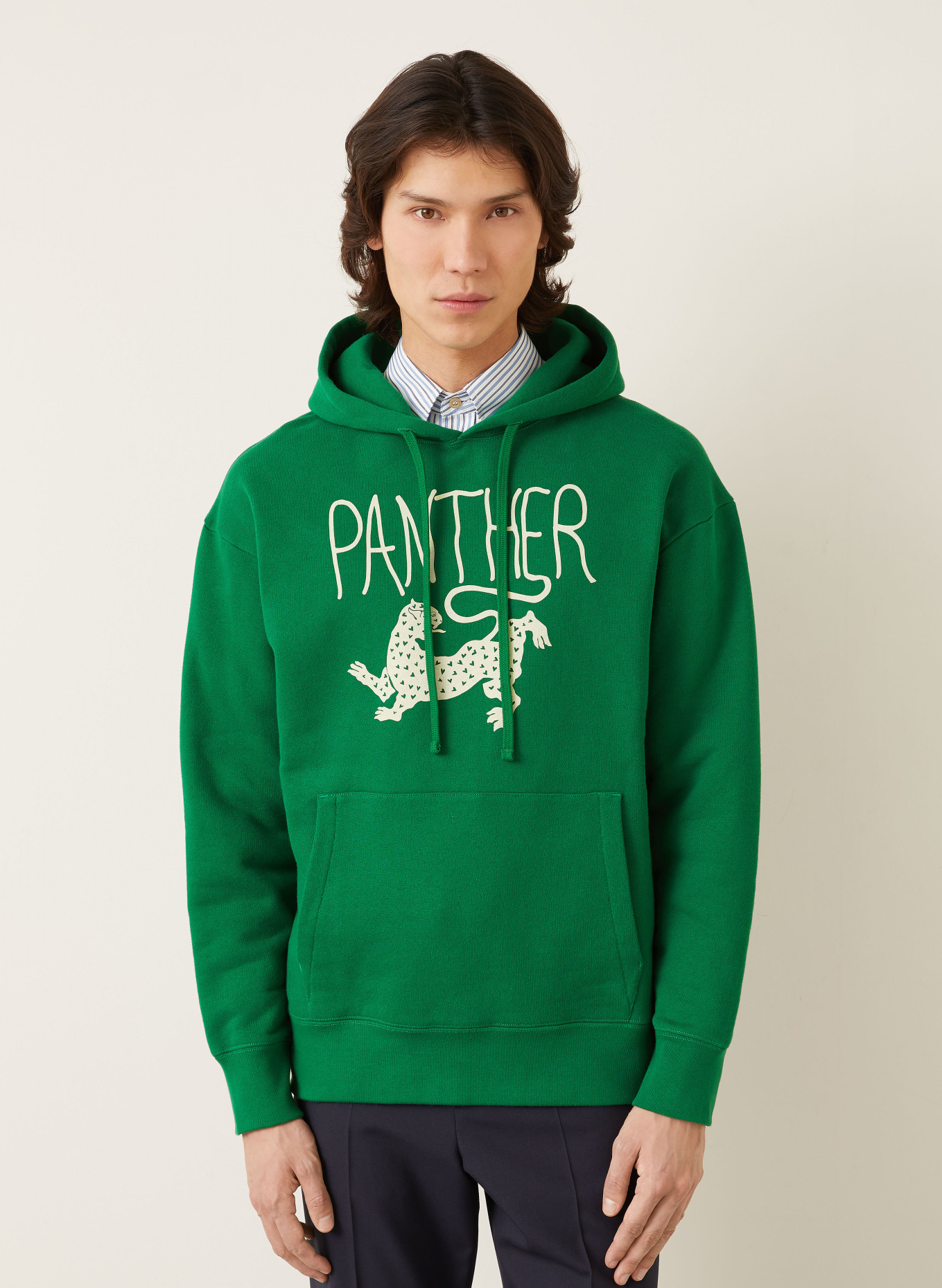 VALENTINO mikina s kapucí: ZELENÁ / REŽNÁ