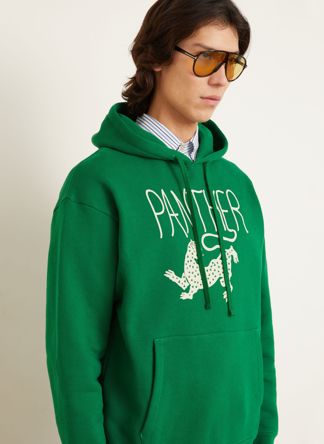 VALENTINO mikina s kapucí: ZELENÁ / REŽNÁ