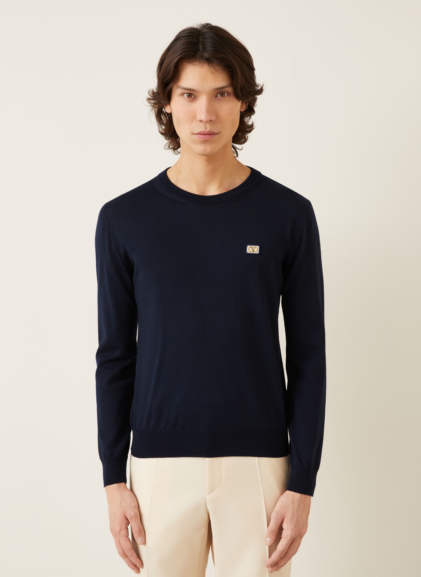 VALENTINO svetr: TMAVĚ MODRÁ