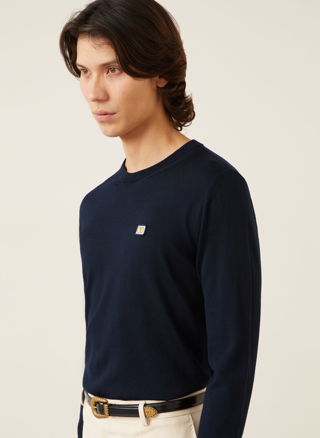 VALENTINO svetr: TMAVĚ MODRÁ