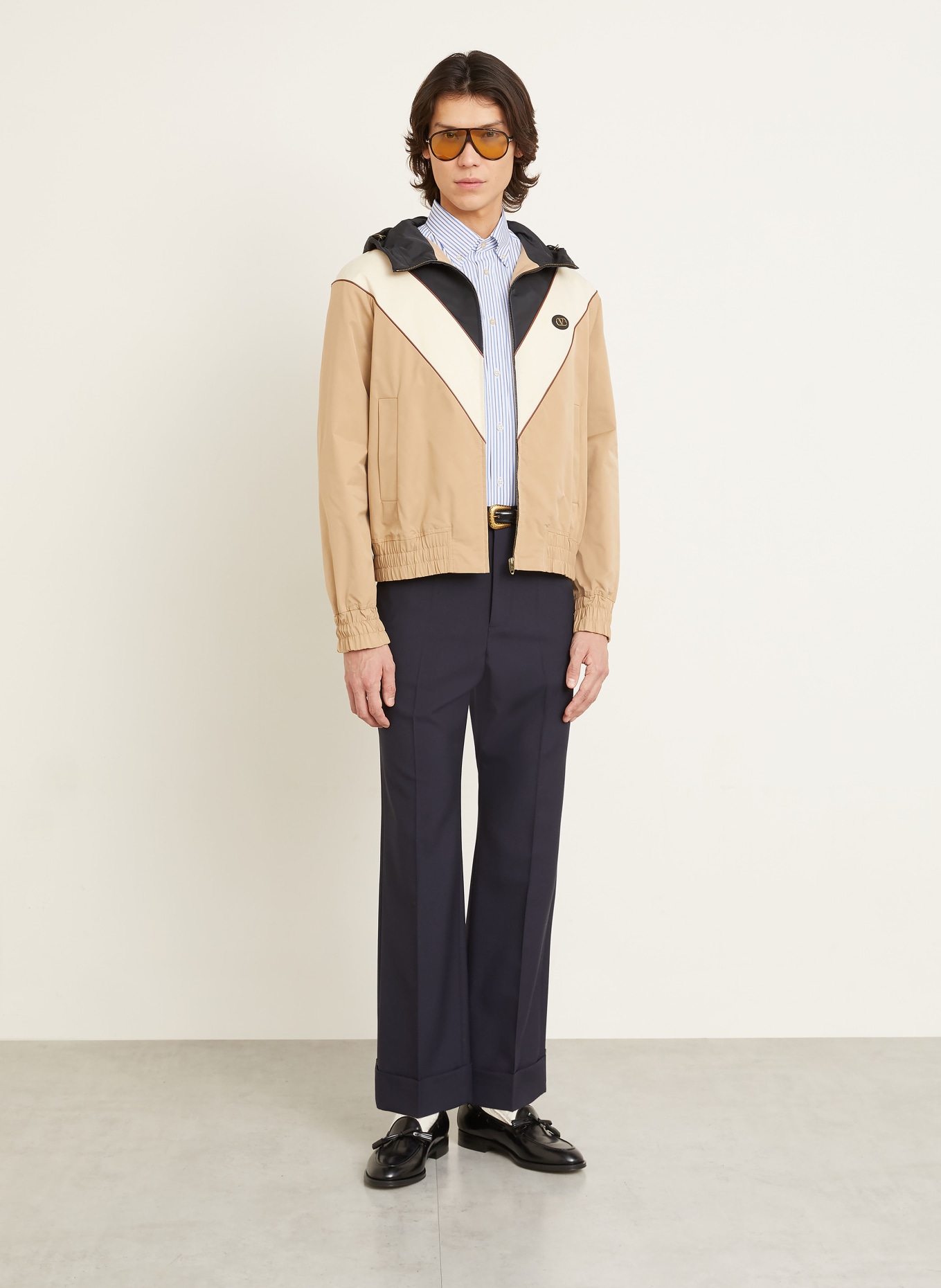 VALENTINO Hemd Comfort Fit: HELLBLAU / DUNKELBLAU / WEISS