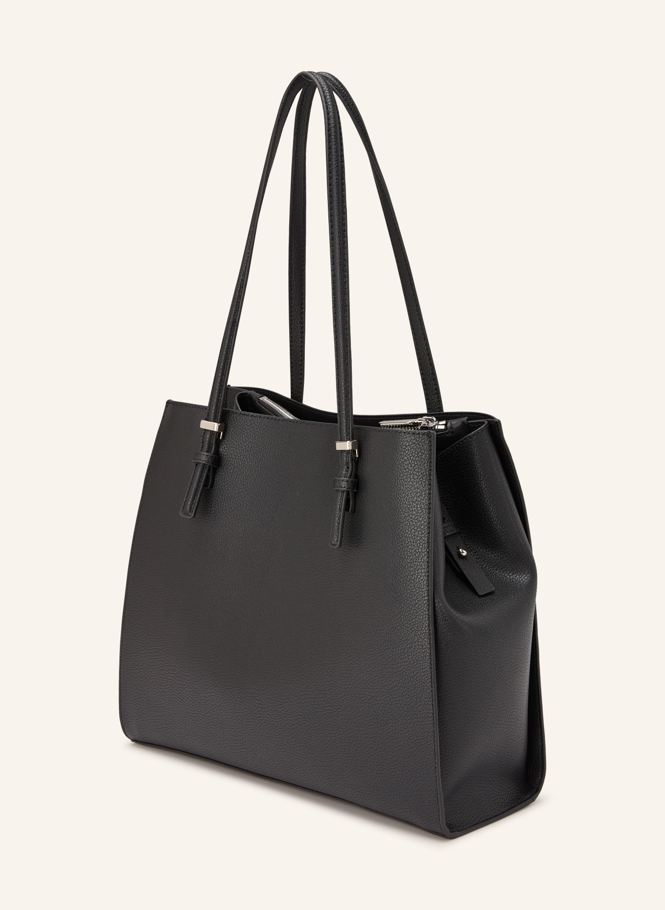 CHARLES & KEITH Shopper SANSA: SCHWARZ / SILBER