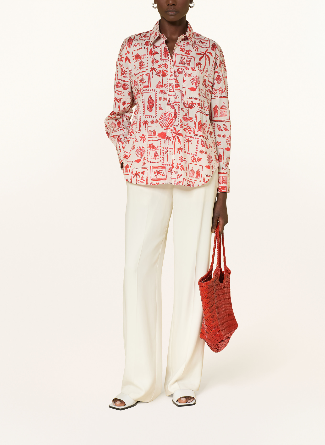 lilienfels košile: BÍLÁ / ČERVENÁ