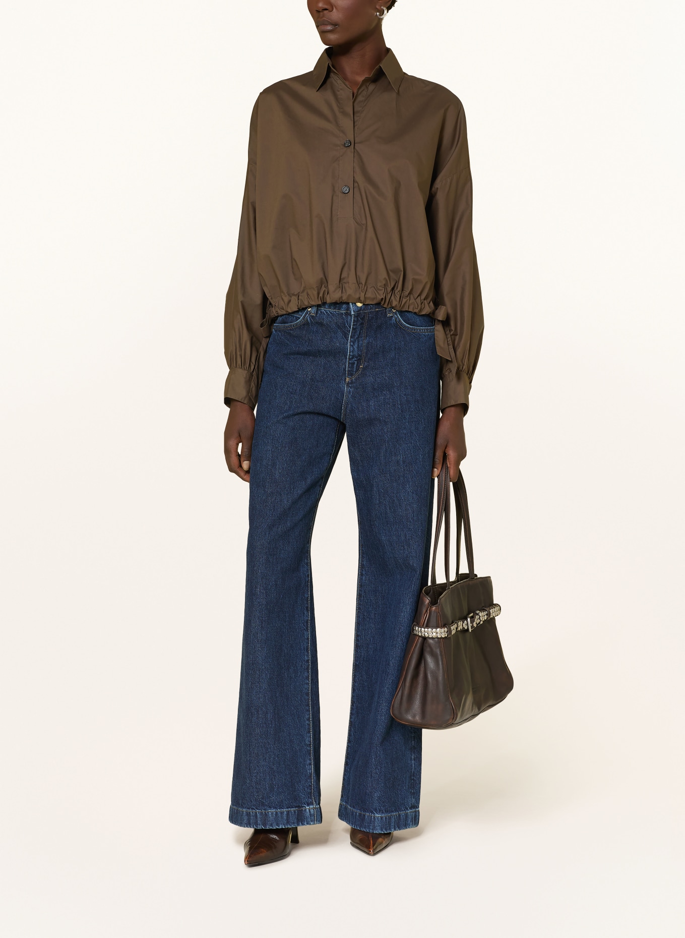 lilienfels košile: TMAVĚ HNĚDÁ