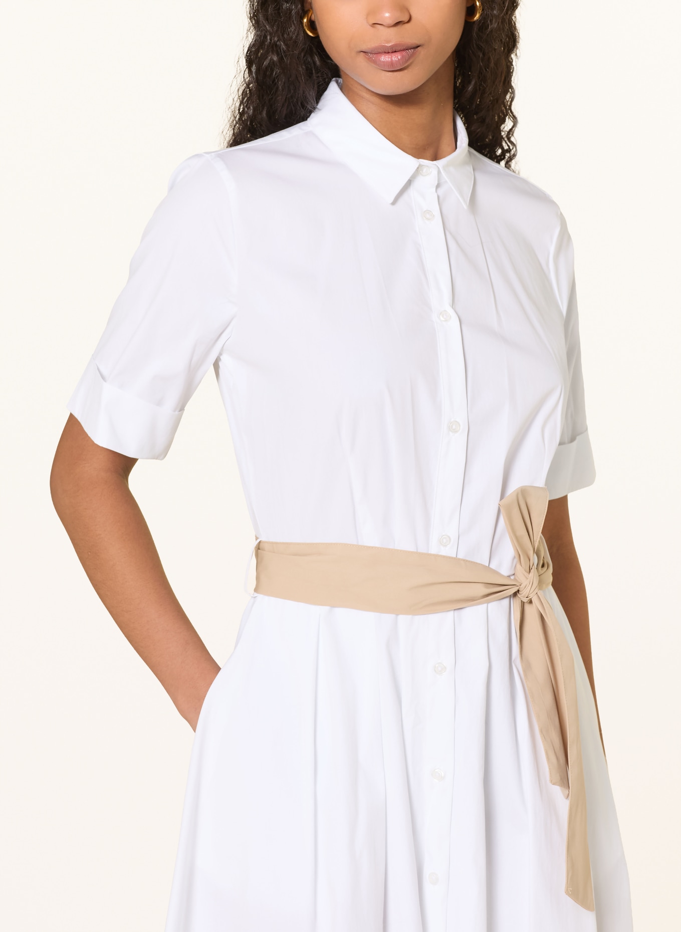 lilienfels Košilové šaty: BÍLÁ / VELBLOUDÍ