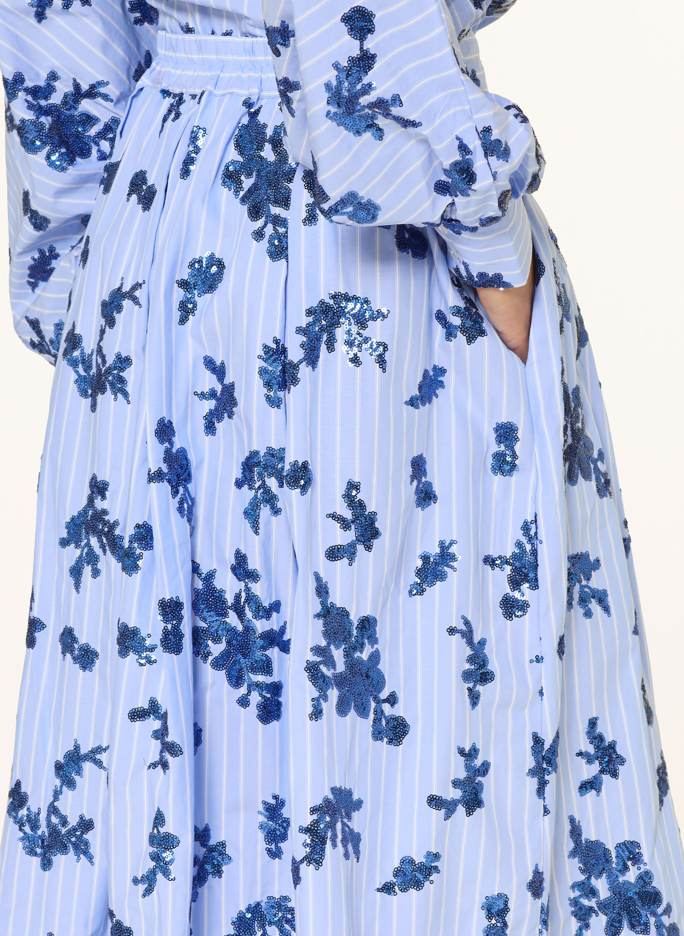 lilienfels Rock mit Pailletten: HELLBLAU / DUNKELBLAU