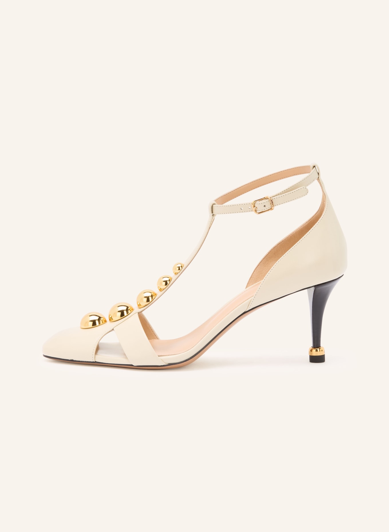 Chloé Pumps CLEIA mit Nieten: 122 EGGSHELL