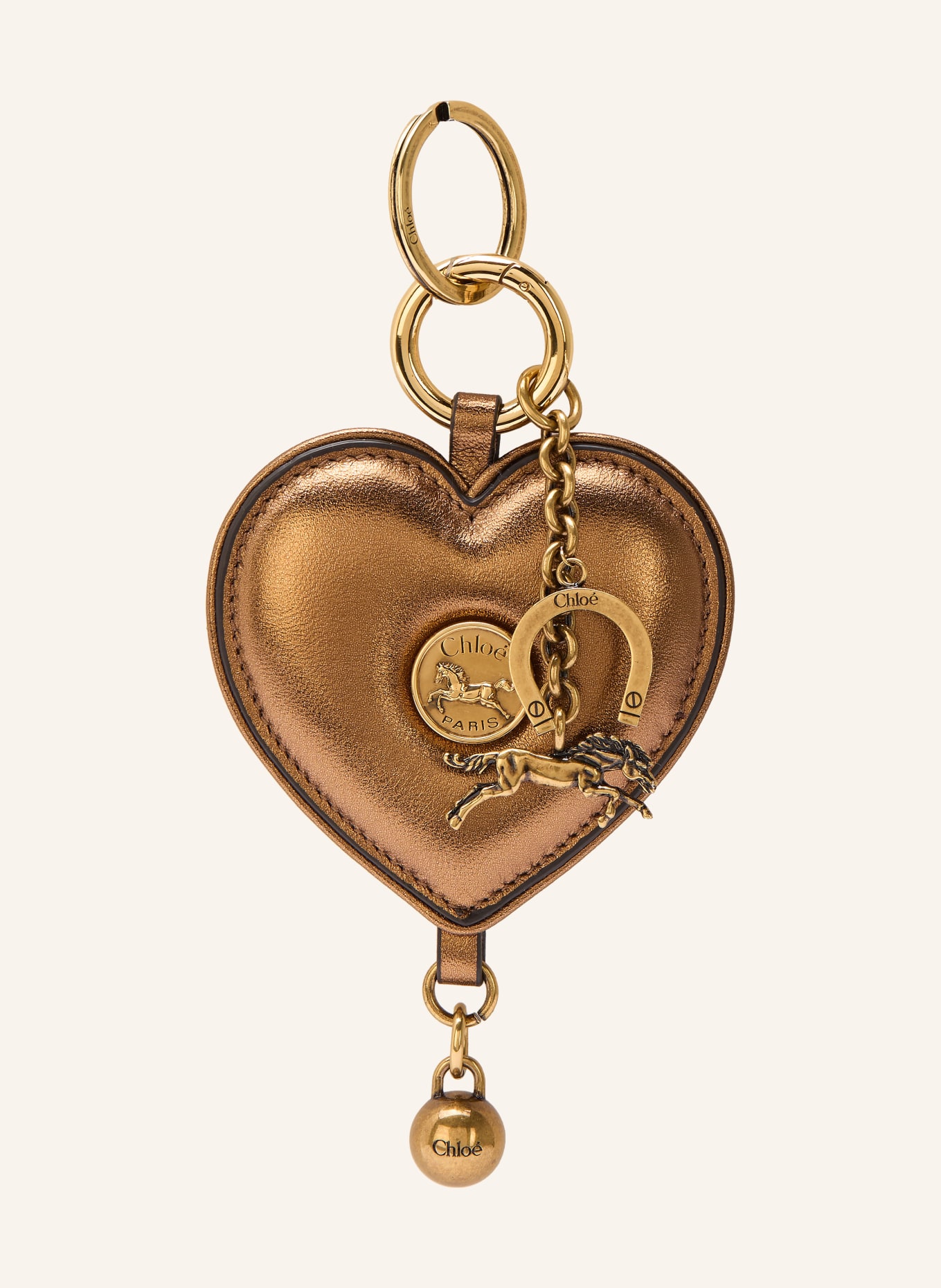 Chloé Taschenanhänger SYMBOLS HEART: GOLD COLOR