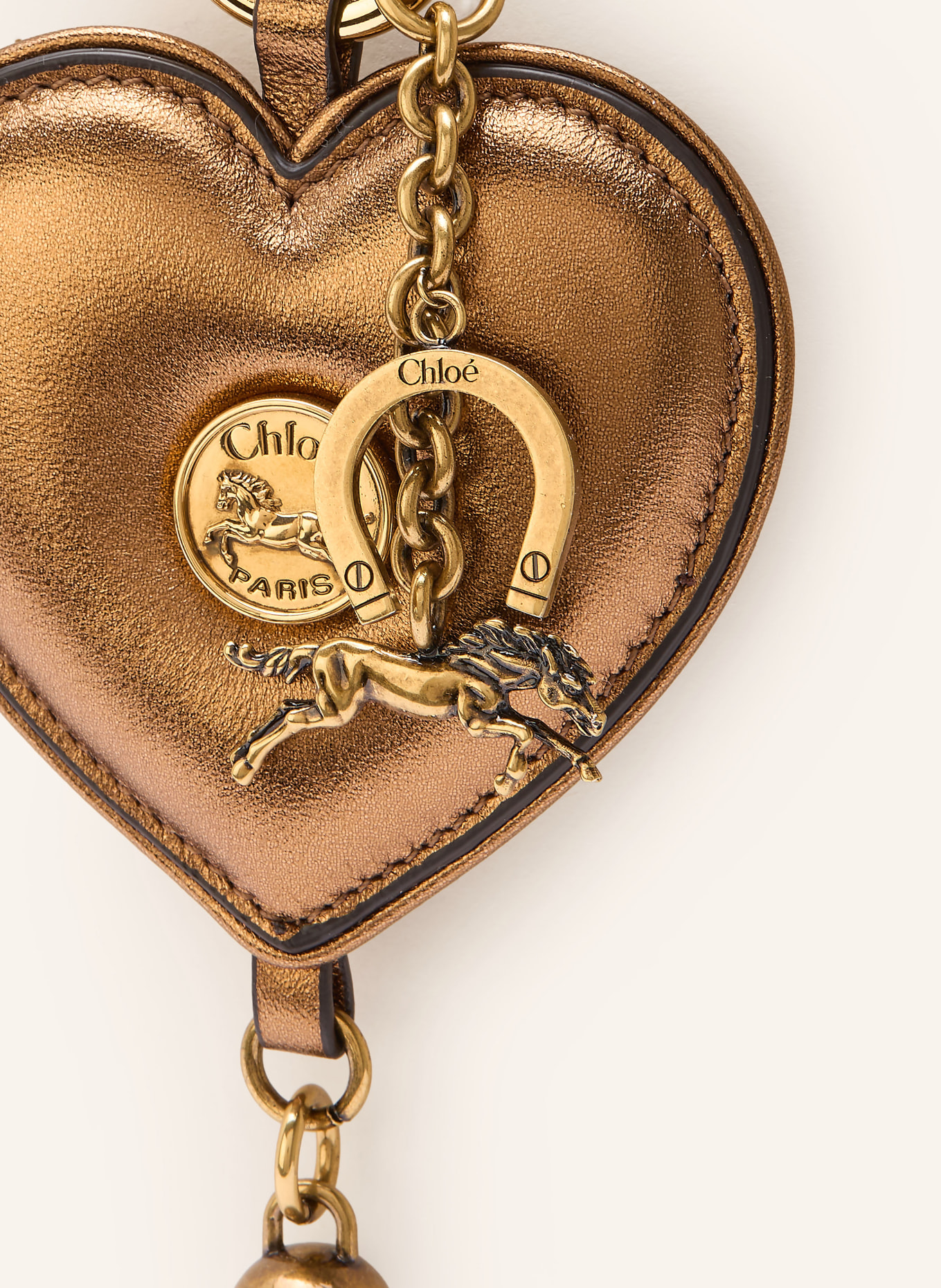 Chloé Taschenanhänger SYMBOLS HEART: GOLD COLOR