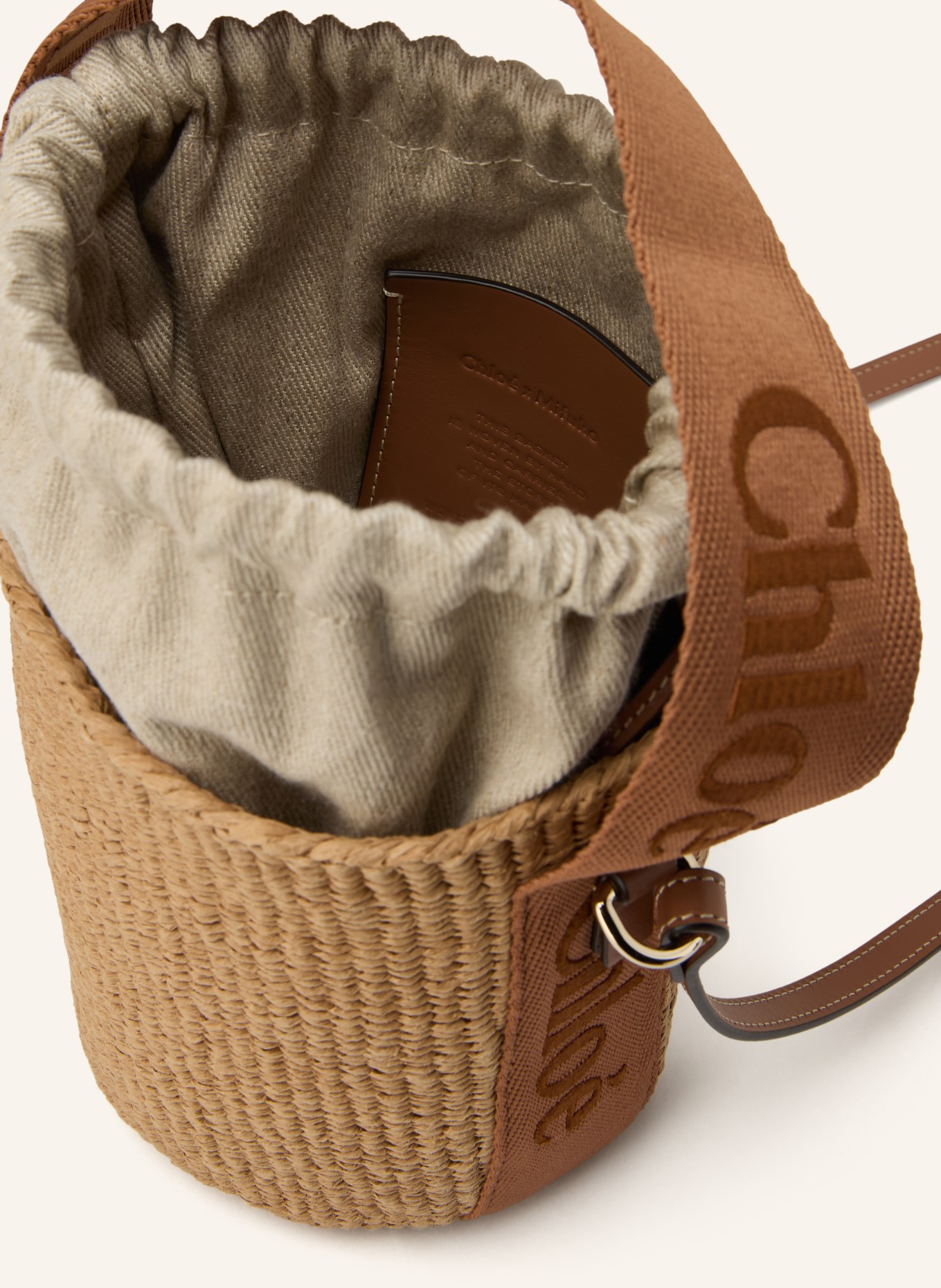 Chloé Torba typu worek WODDY: Dusty Tan
