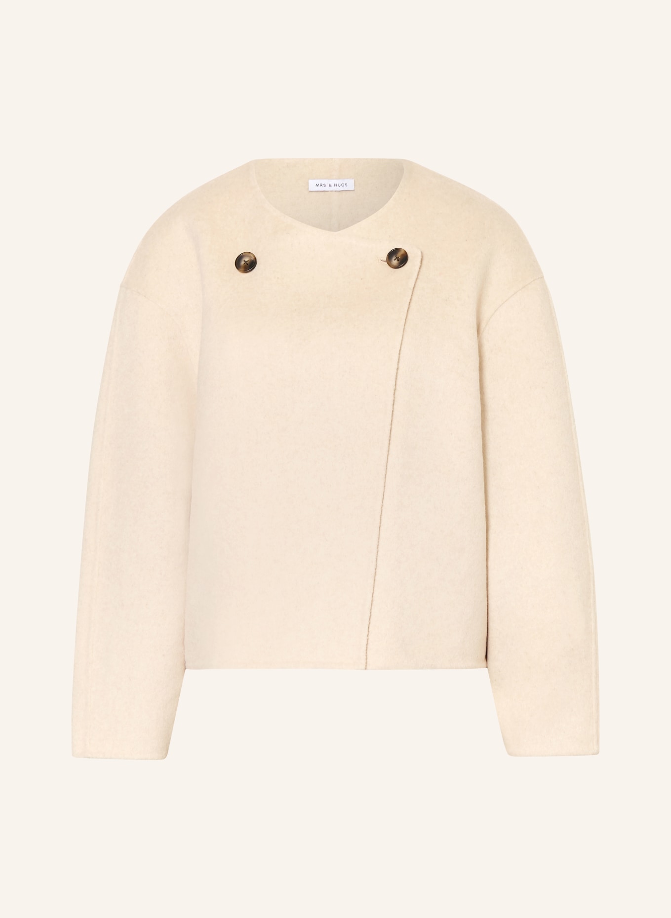 MRS & HUGS kabátová bunda: BÉŽOVÁ