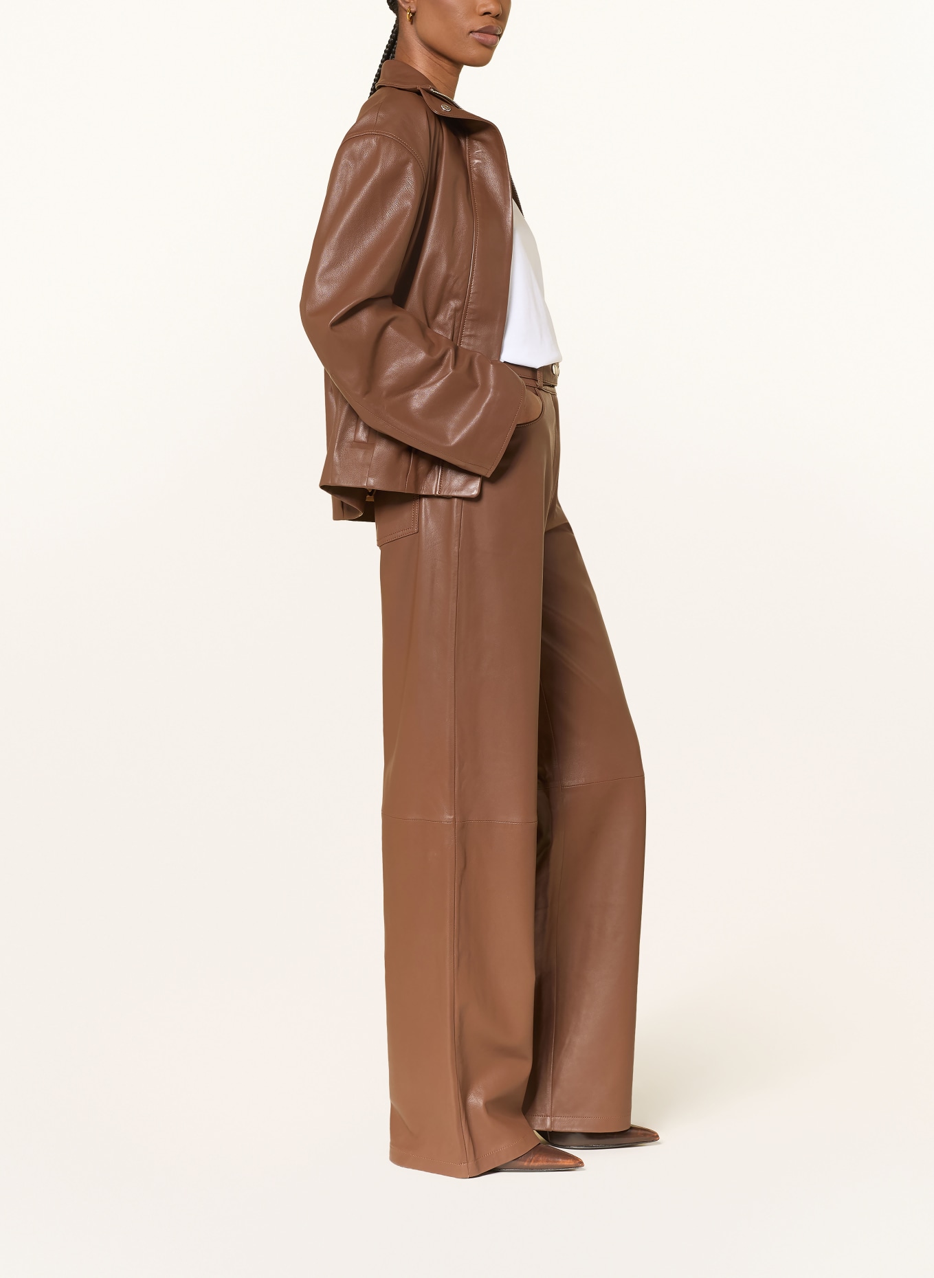 MRS & HUGS Lederhose: BRAUN