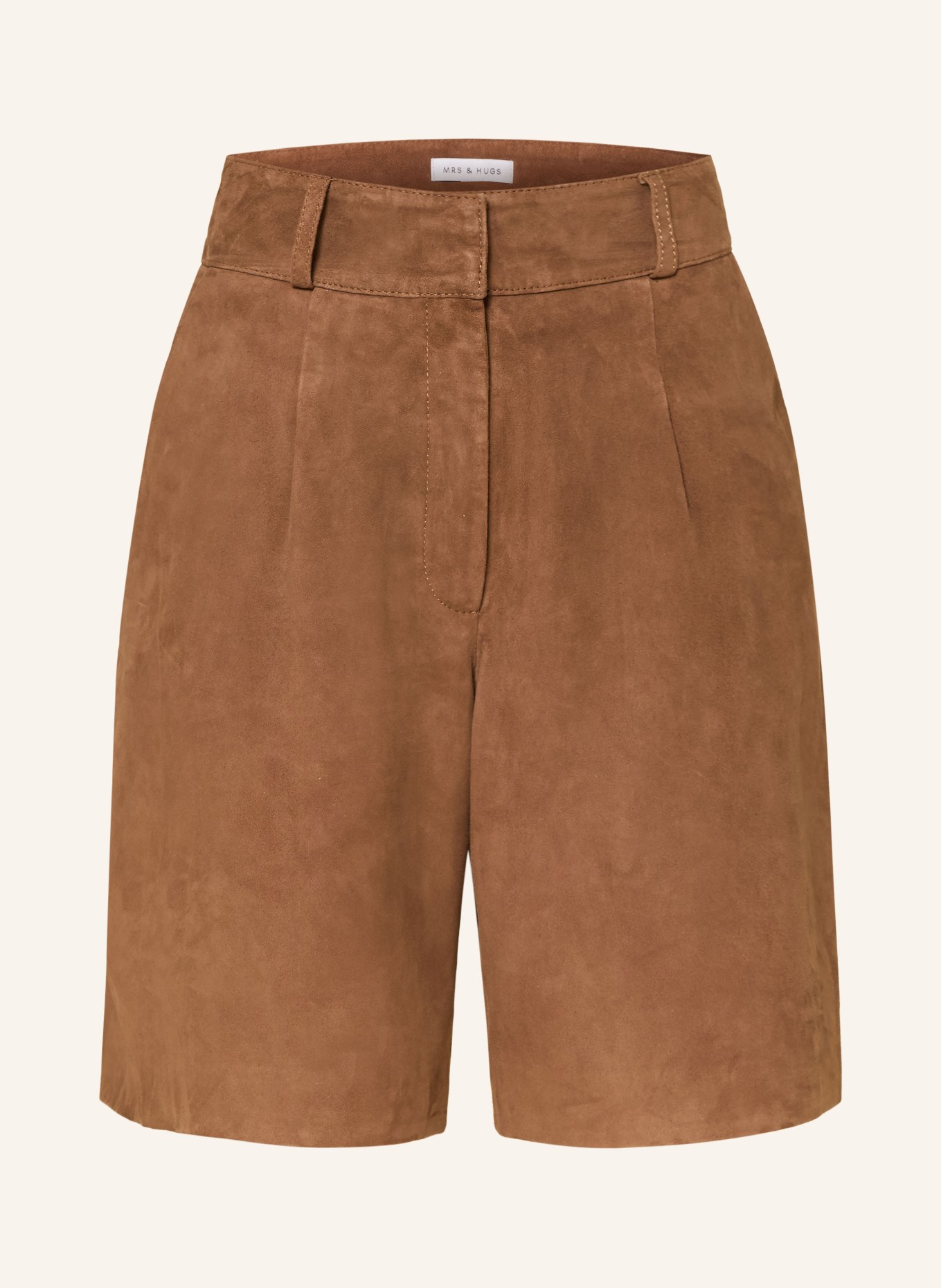 MRS & HUGS leather shorts: BROWN