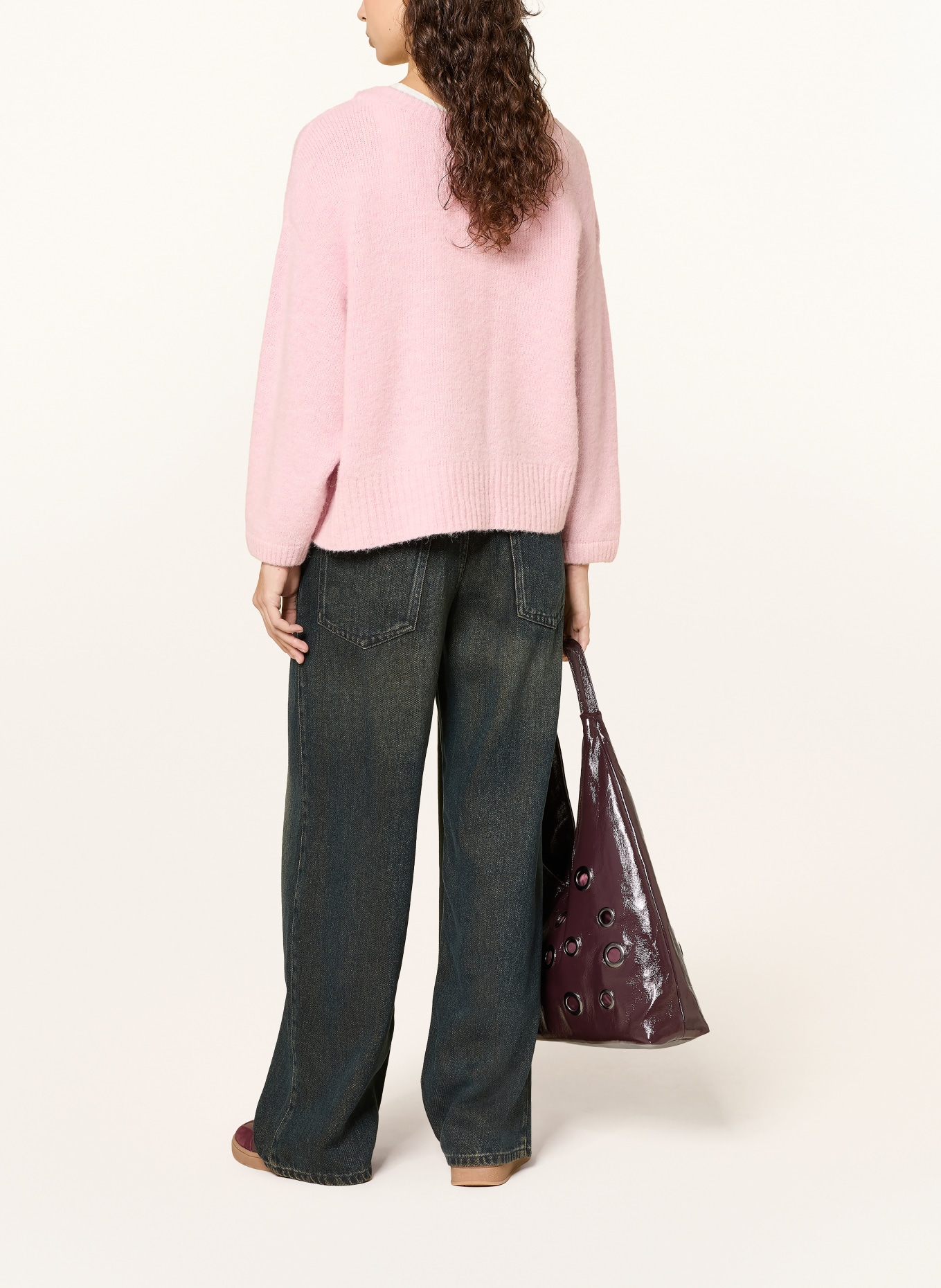 American Vintage Sweter EAST z alpaką: JASNORÓŻOWY