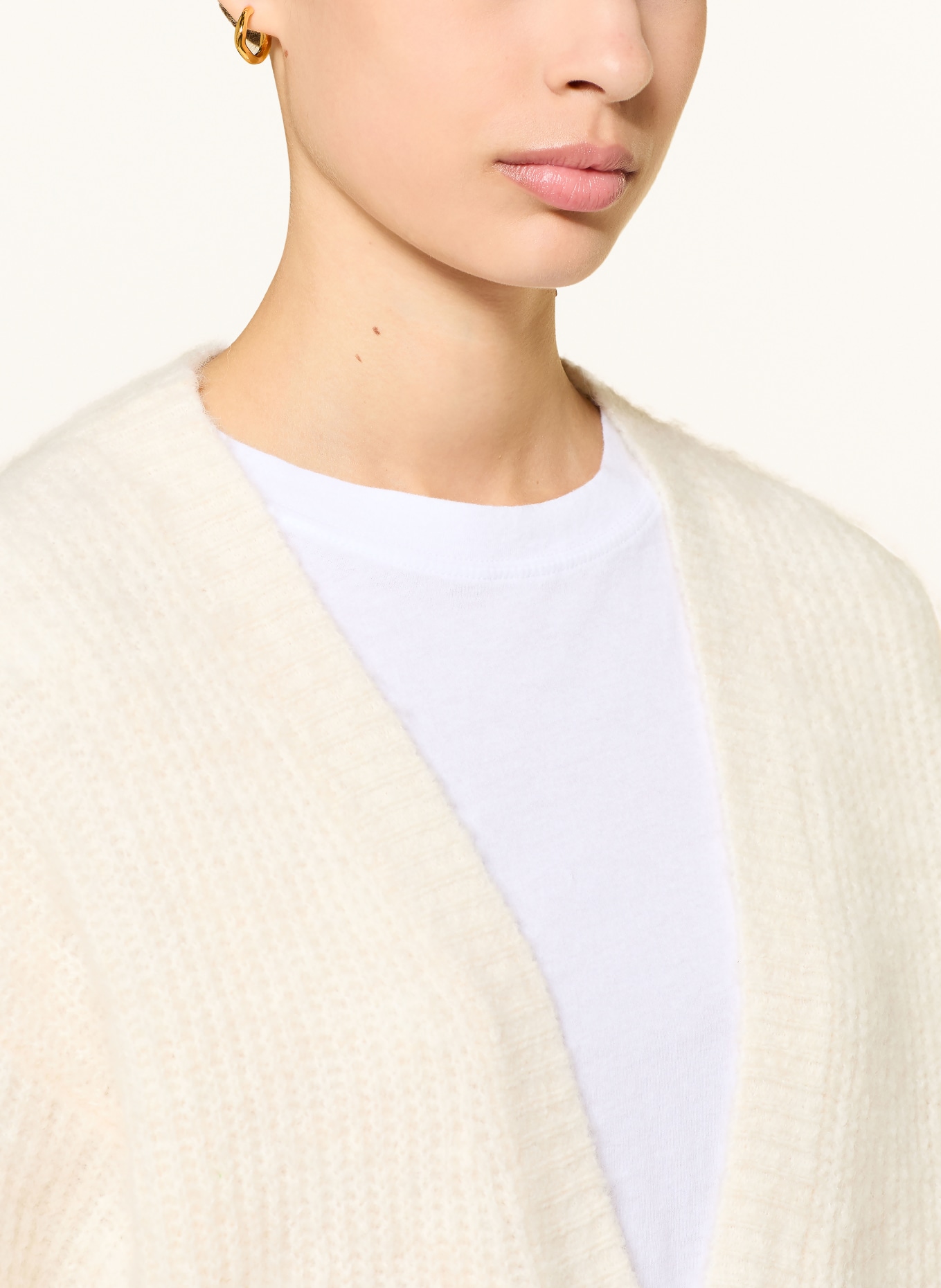 American Vintage Vest EAST met alpaca: CRÈME