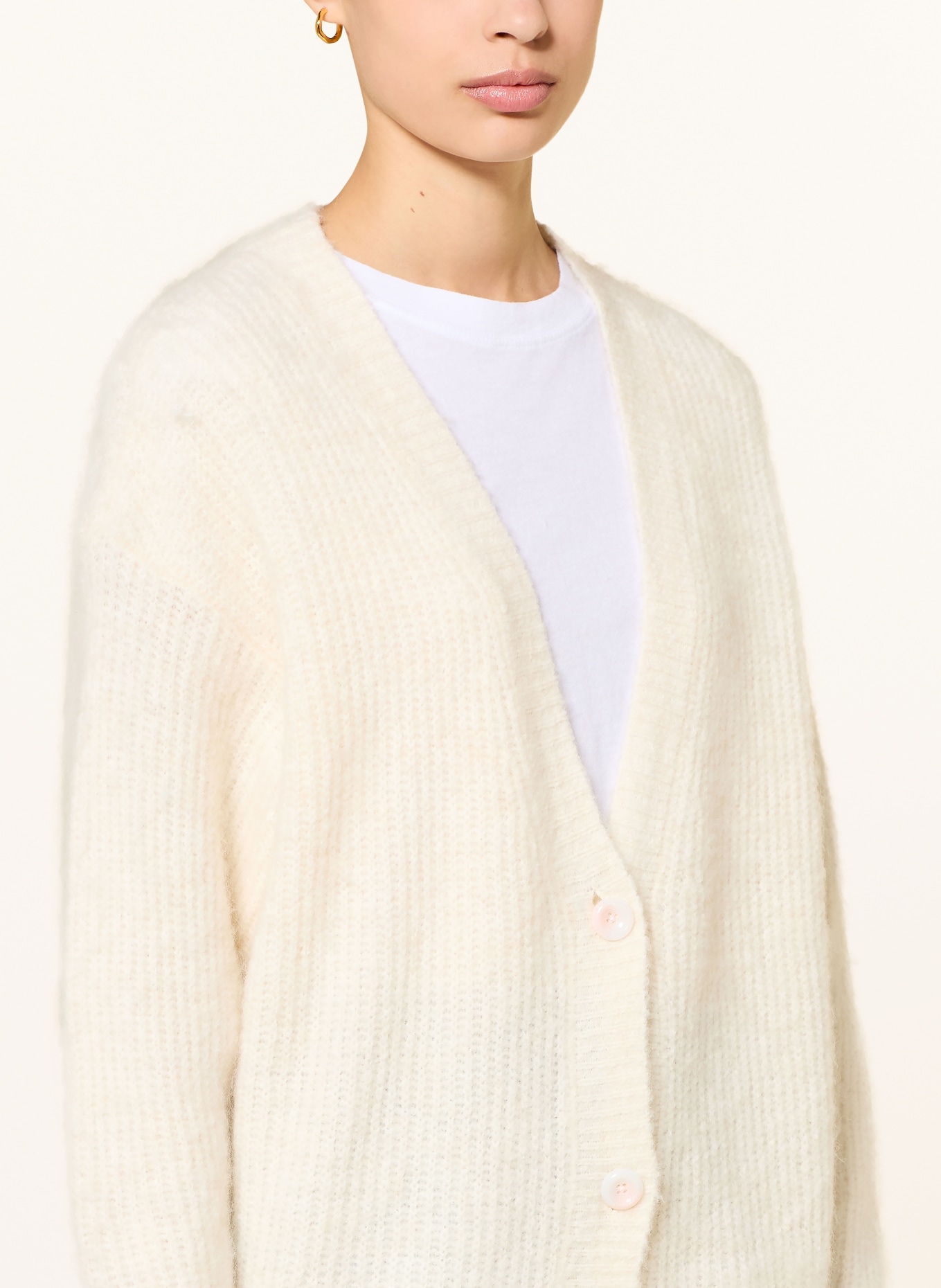 American Vintage Vest EAST met alpaca: CRÈME