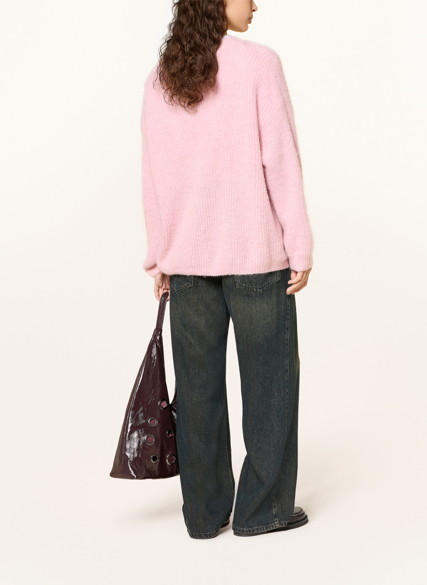 American Vintage Svetr EAST s alpakou: SVĚTLE RŮŽOVÁ