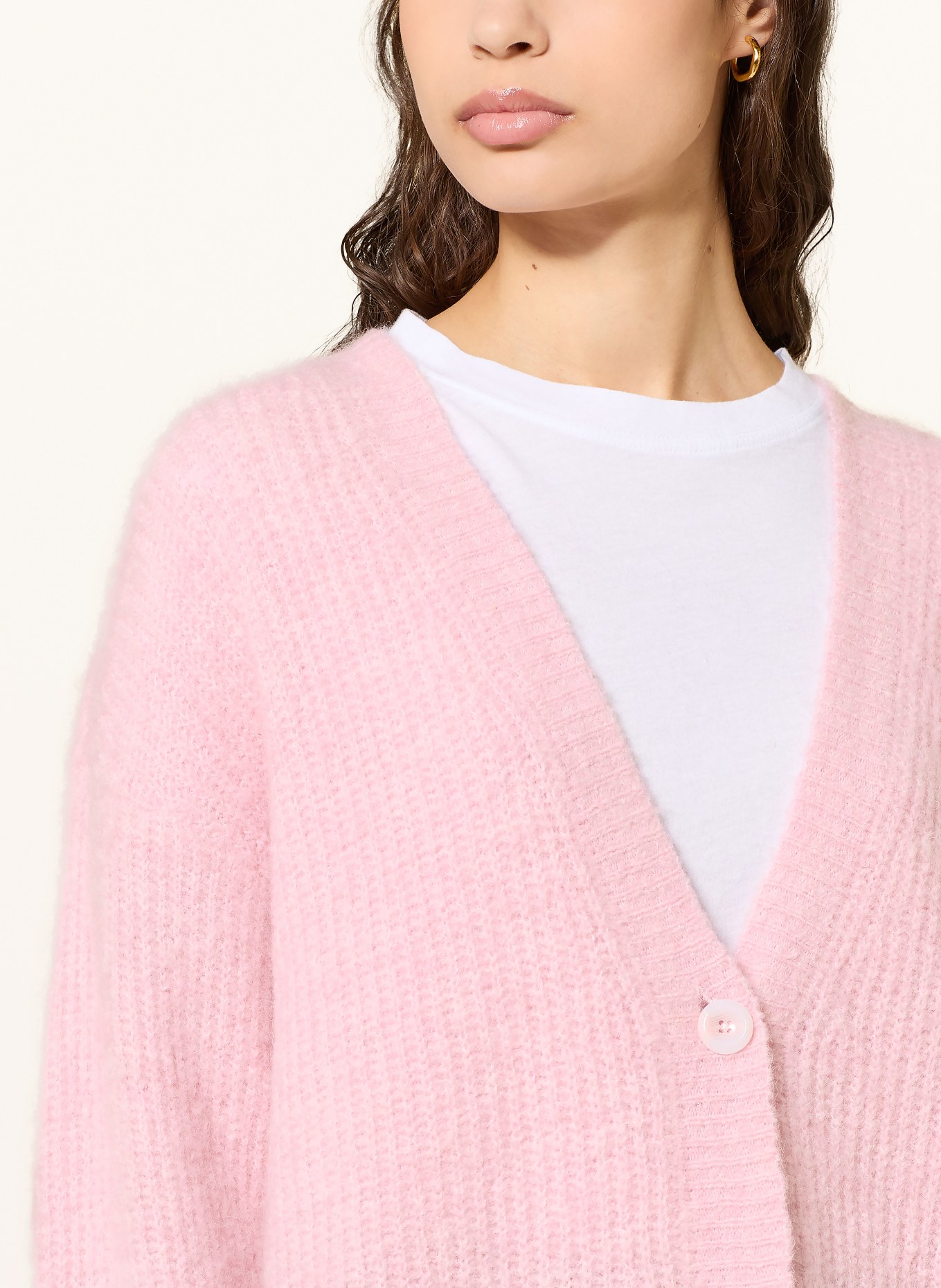 American Vintage Svetr EAST s alpakou: SVĚTLE RŮŽOVÁ