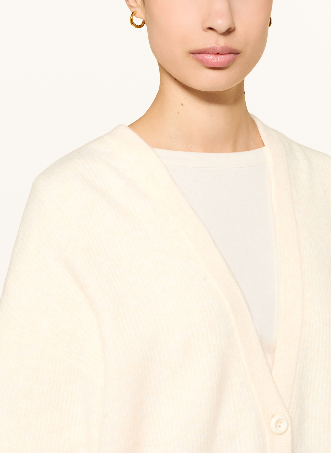 American Vintage Svetr DAMSVILLE s 3/4 rukávy: KRÉMOVÁ