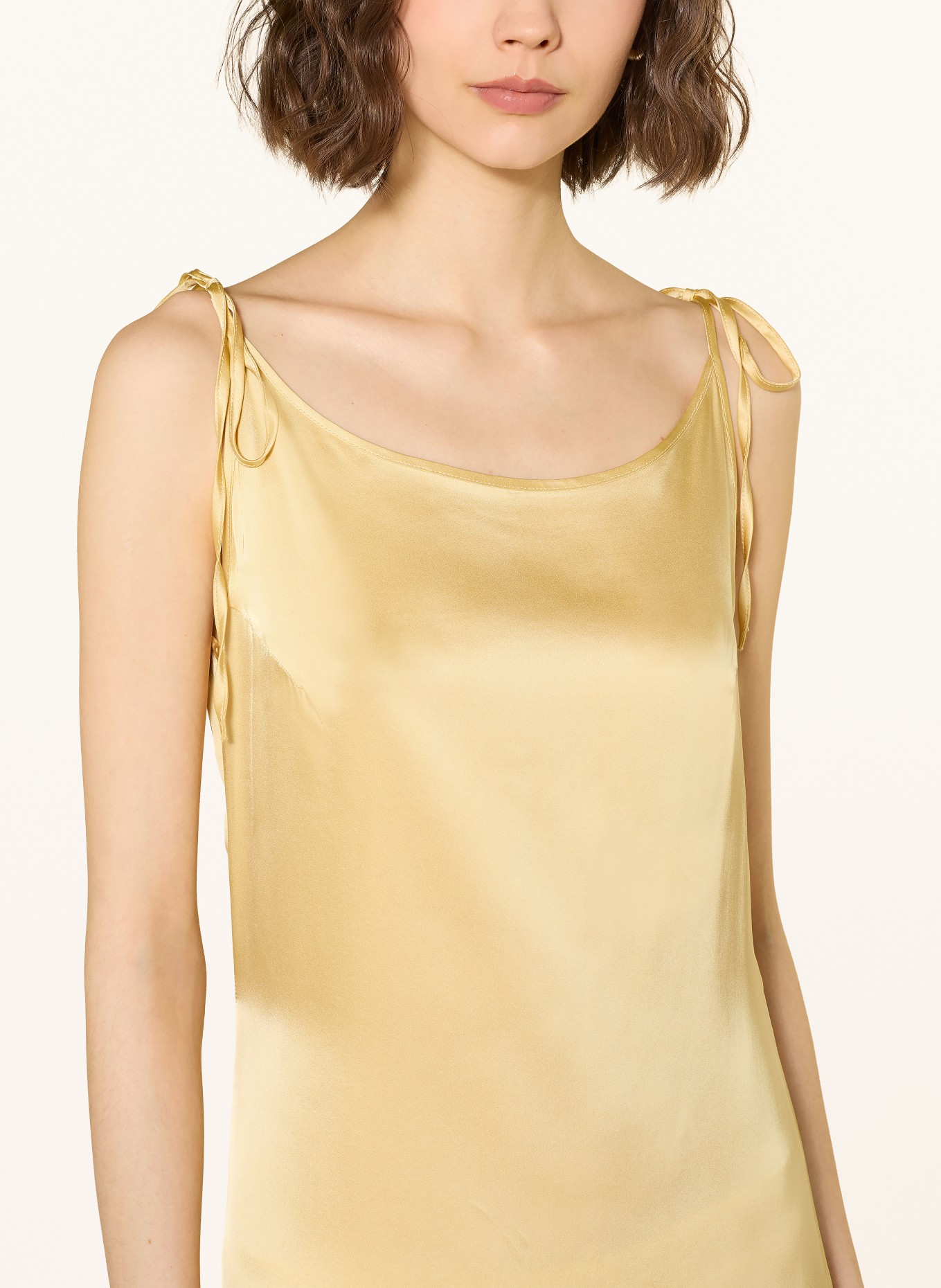 SAMSØE  SAMSØE Robe en satin SASINGA: JAUNE CLAIR