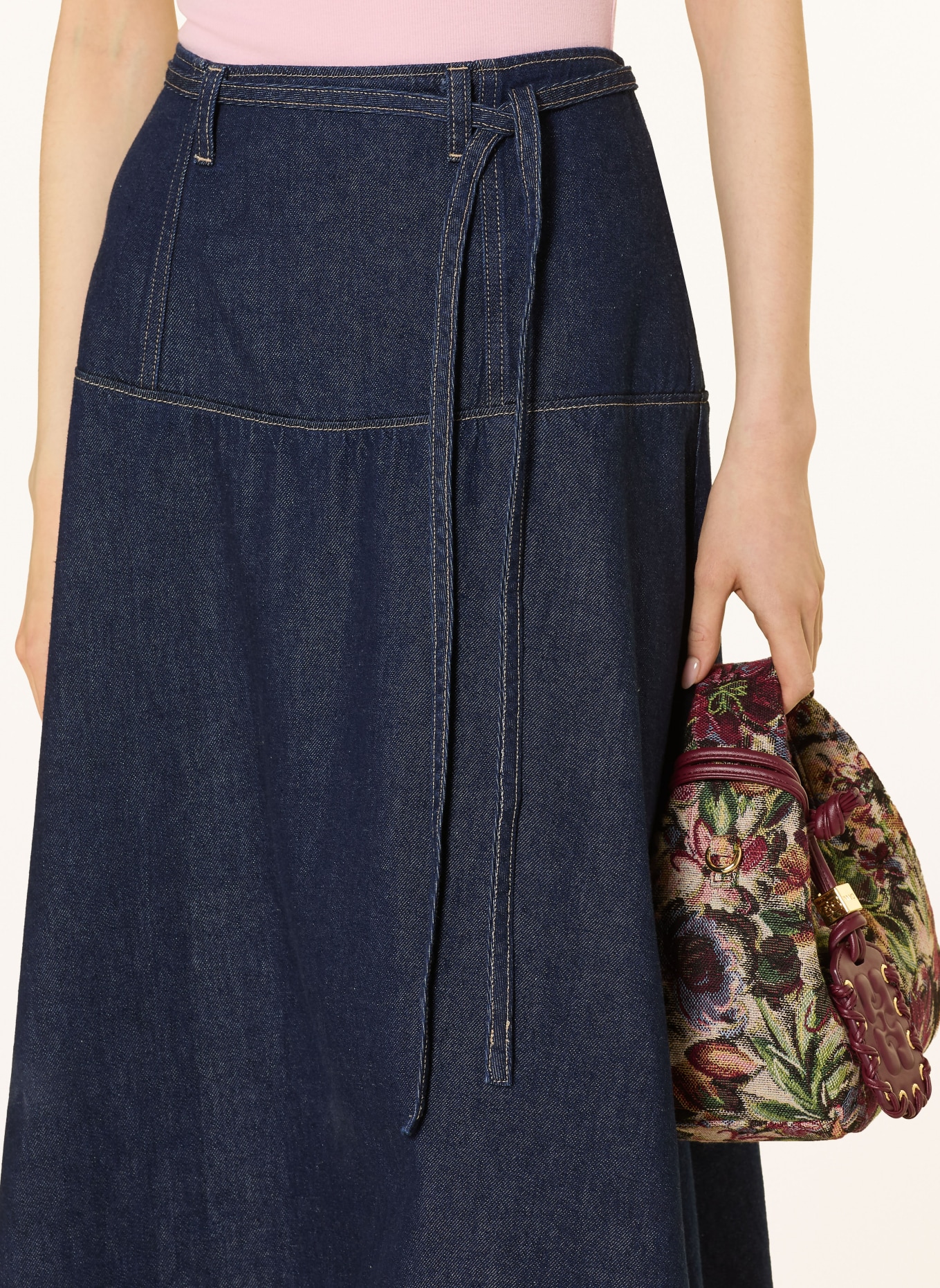 SAMSØE  SAMSØE SATILLY denim skirt: DARK BLUE