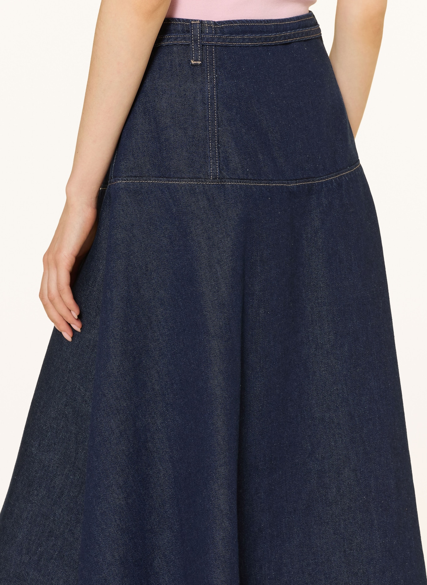 SAMSØE  SAMSØE SATILLY denim skirt: DARK BLUE