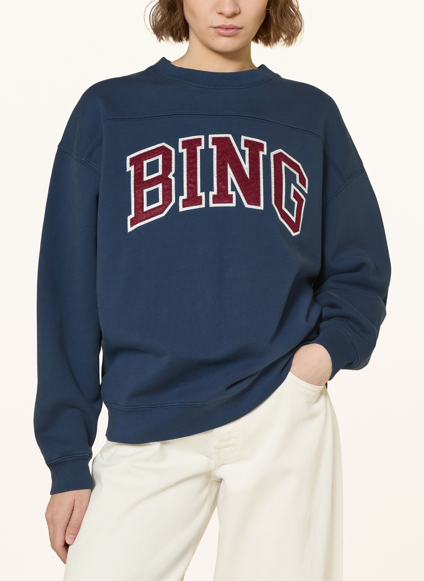 ANINE BING Sweatshirt TRENTON: DUNKELBLAU