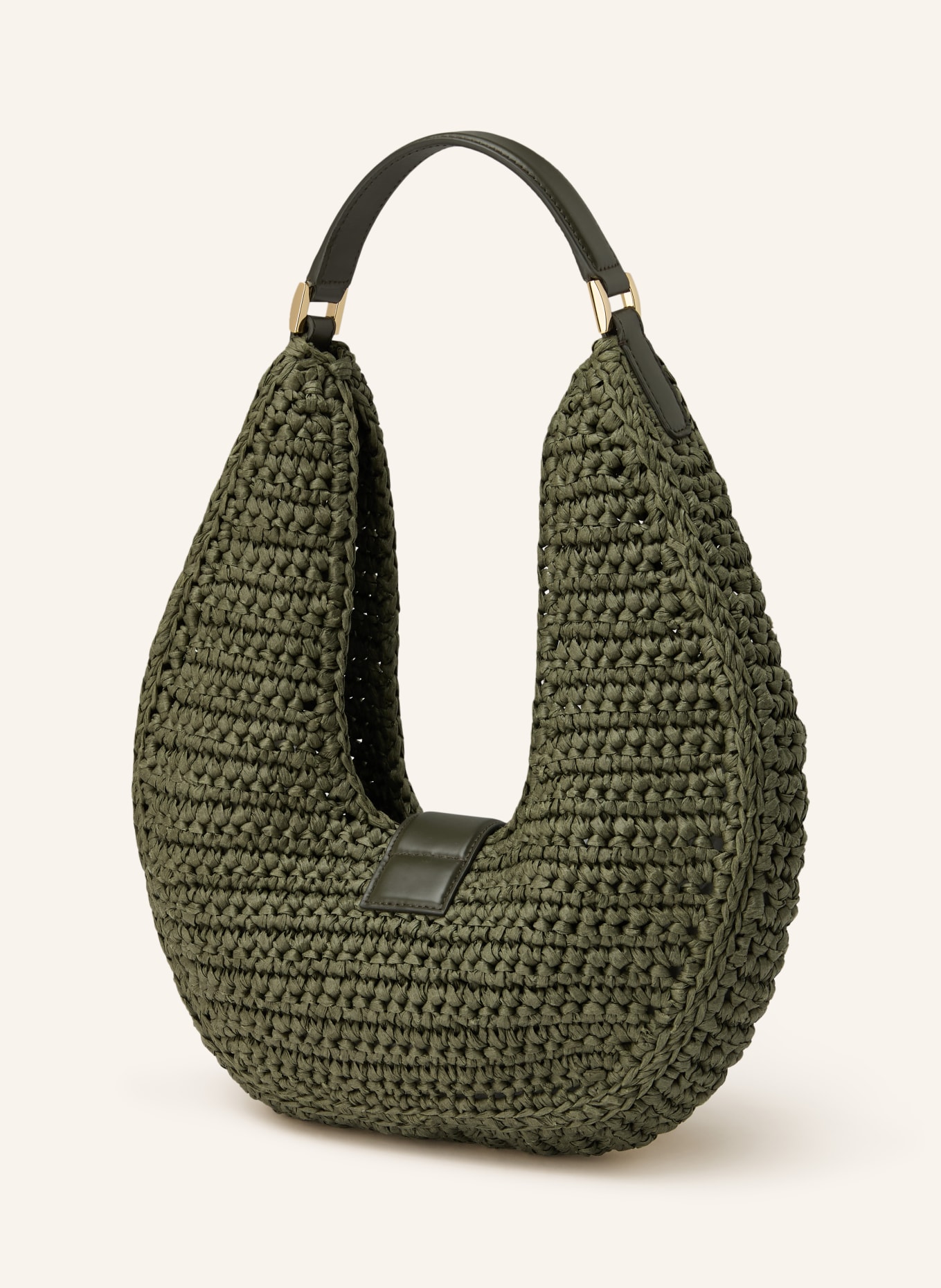 ANINE BING Kabelka LOU: OLIVOVÁ / ZLATÁ