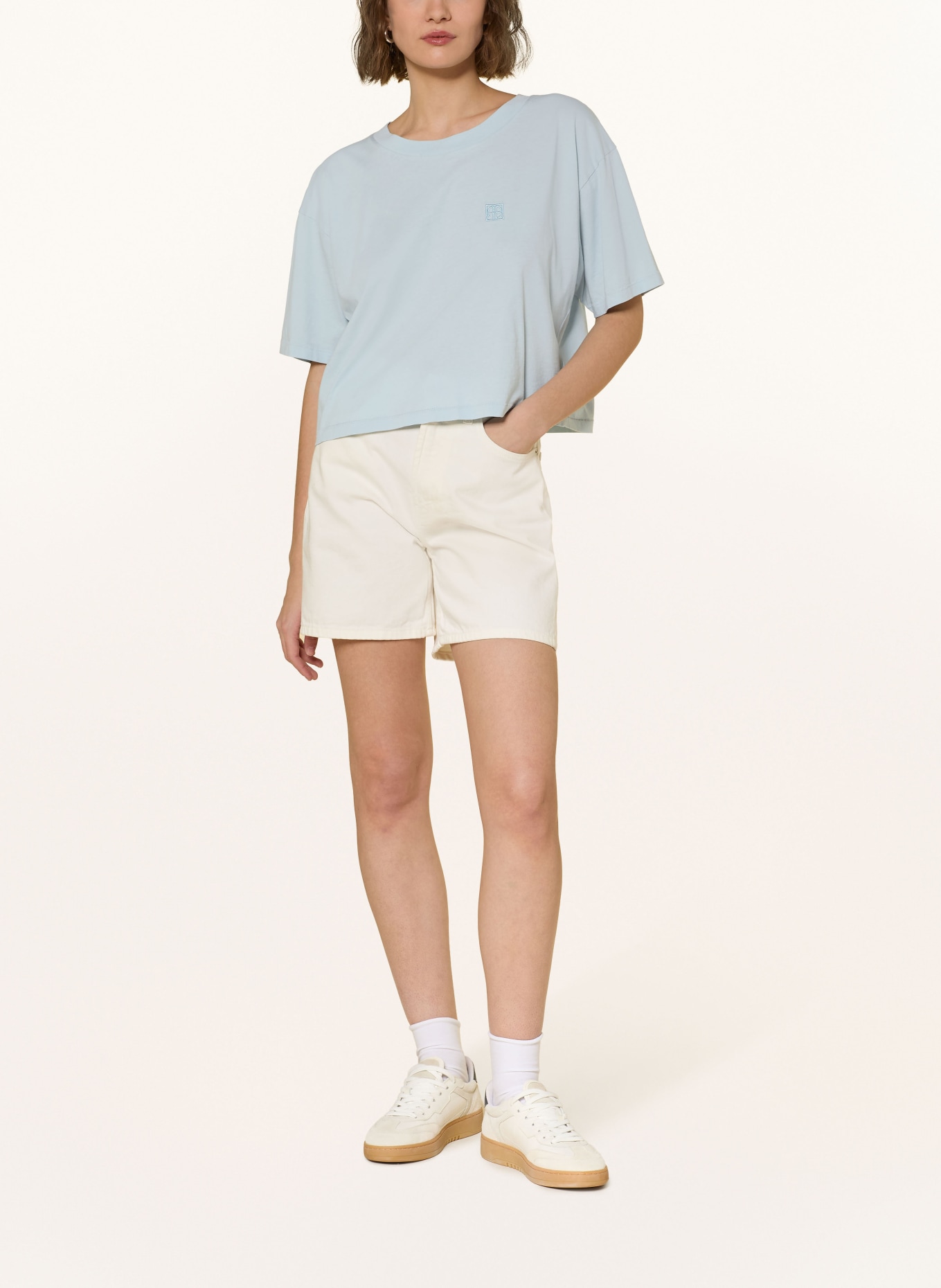 ANINE BING T-Shirt JOHNNY: HELLBLAU