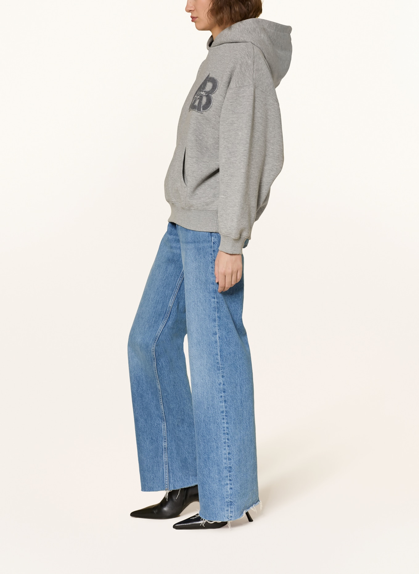 ANINE BING Ovesized-Hoodie JACI: HELLGRAU