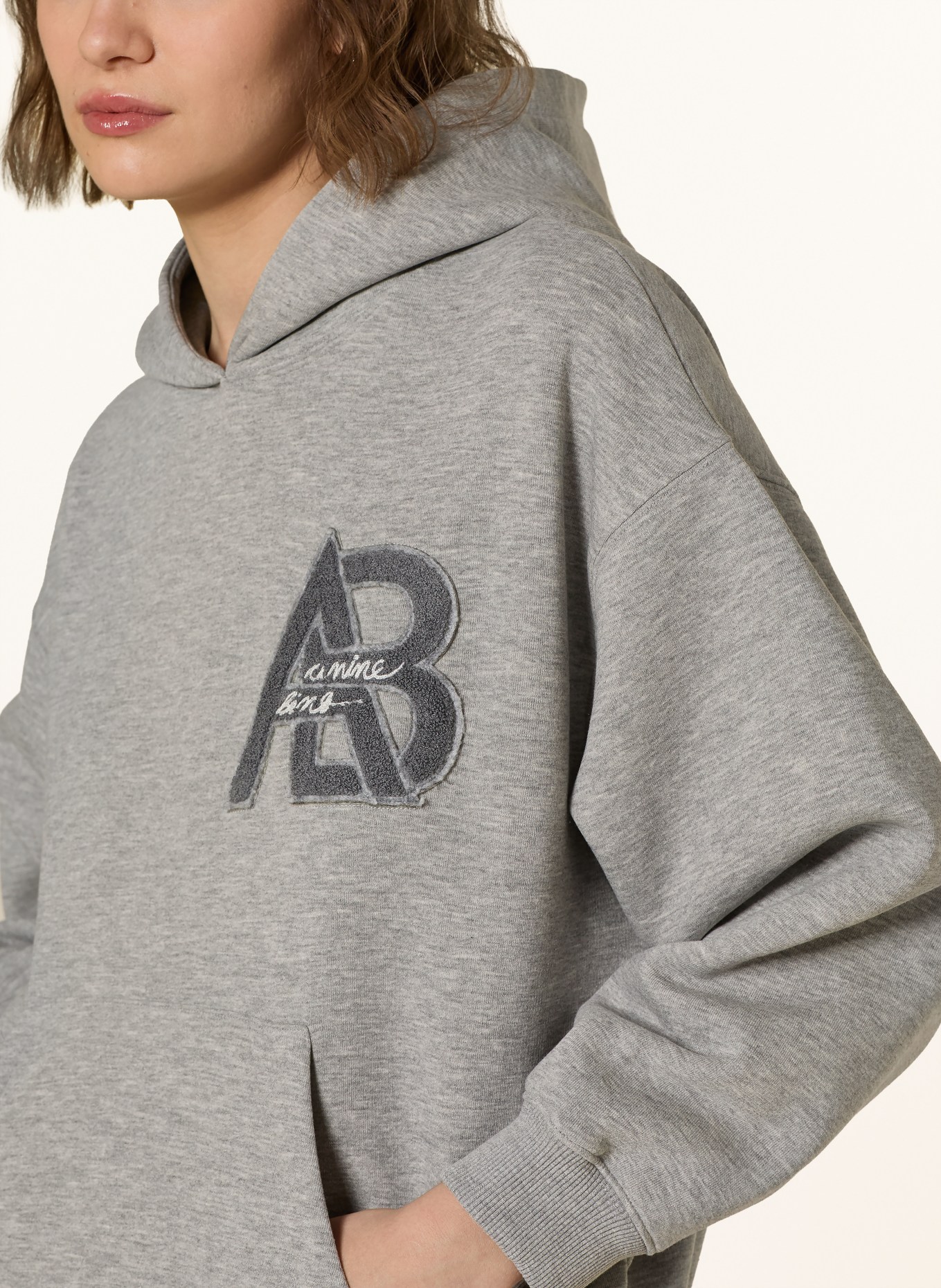 ANINE BING Ovesized-Hoodie JACI: HELLGRAU