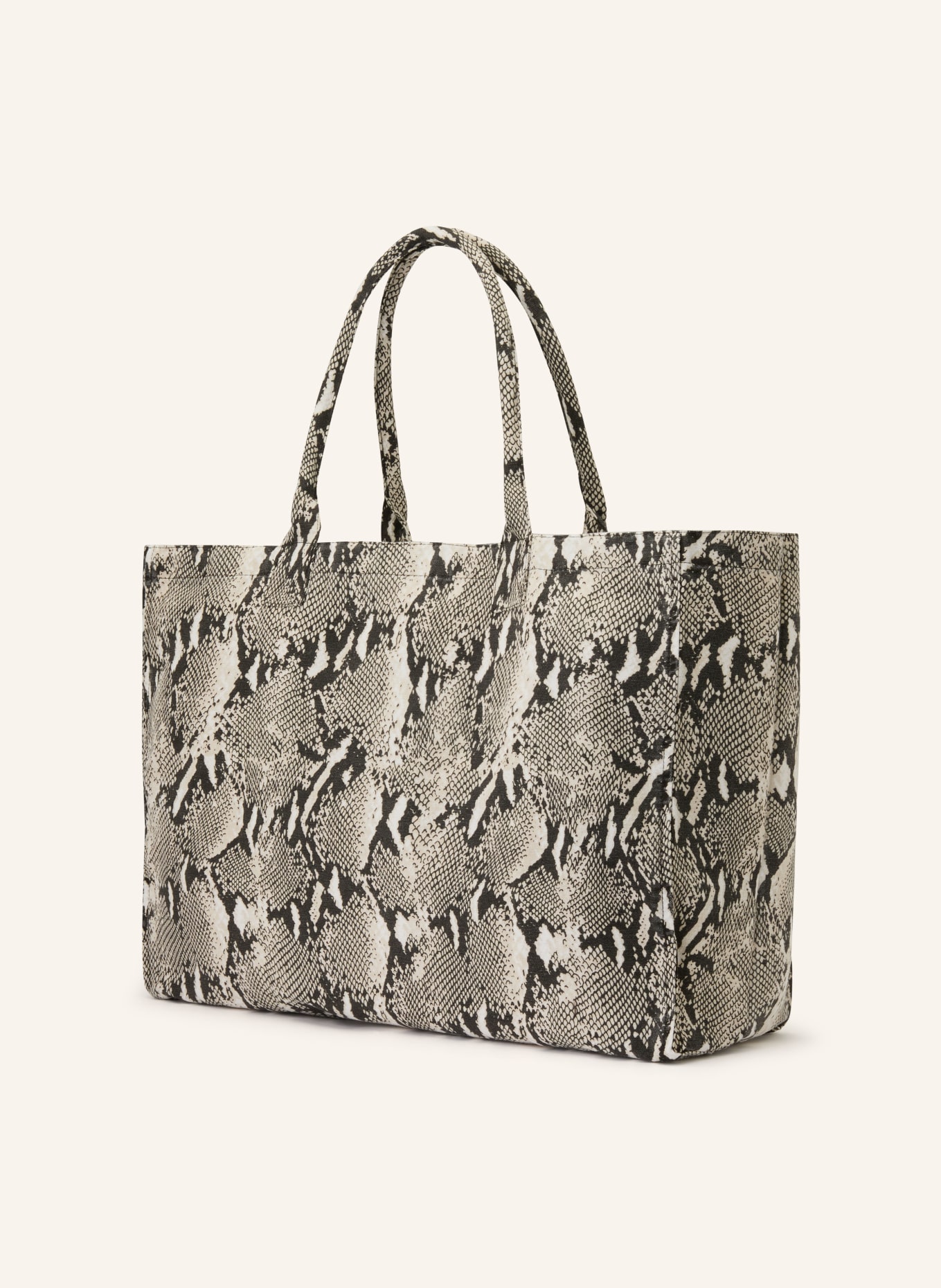 ANINE BING Nákupní taška LEO: KRÉMOVÁ / BÉŽOVÁ / ČERNÁ