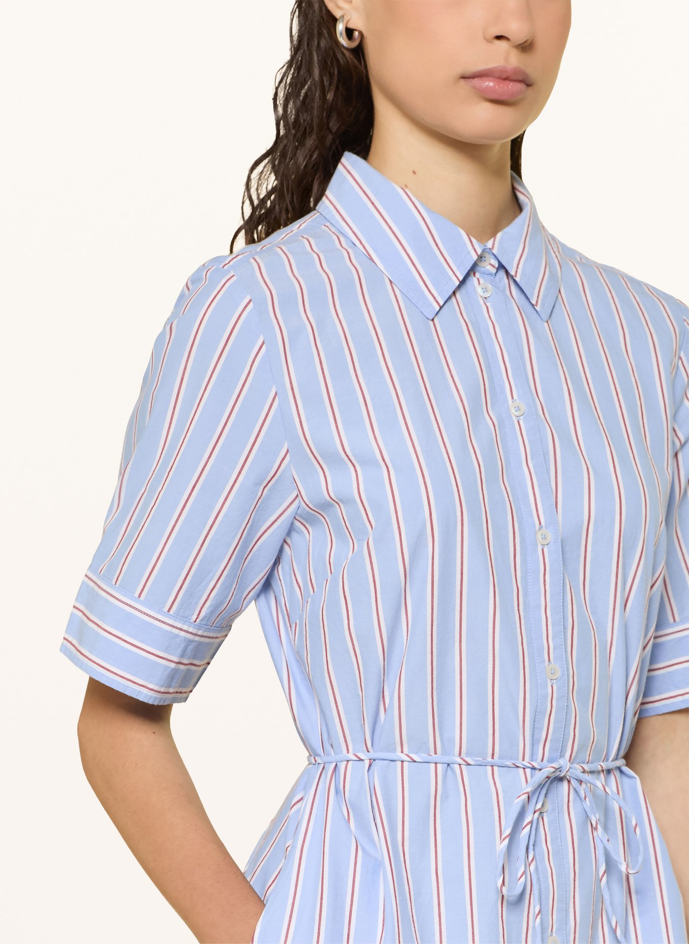 Part Two Hemdblusenkleid: HELLBLAU / BRAUN / WEISS