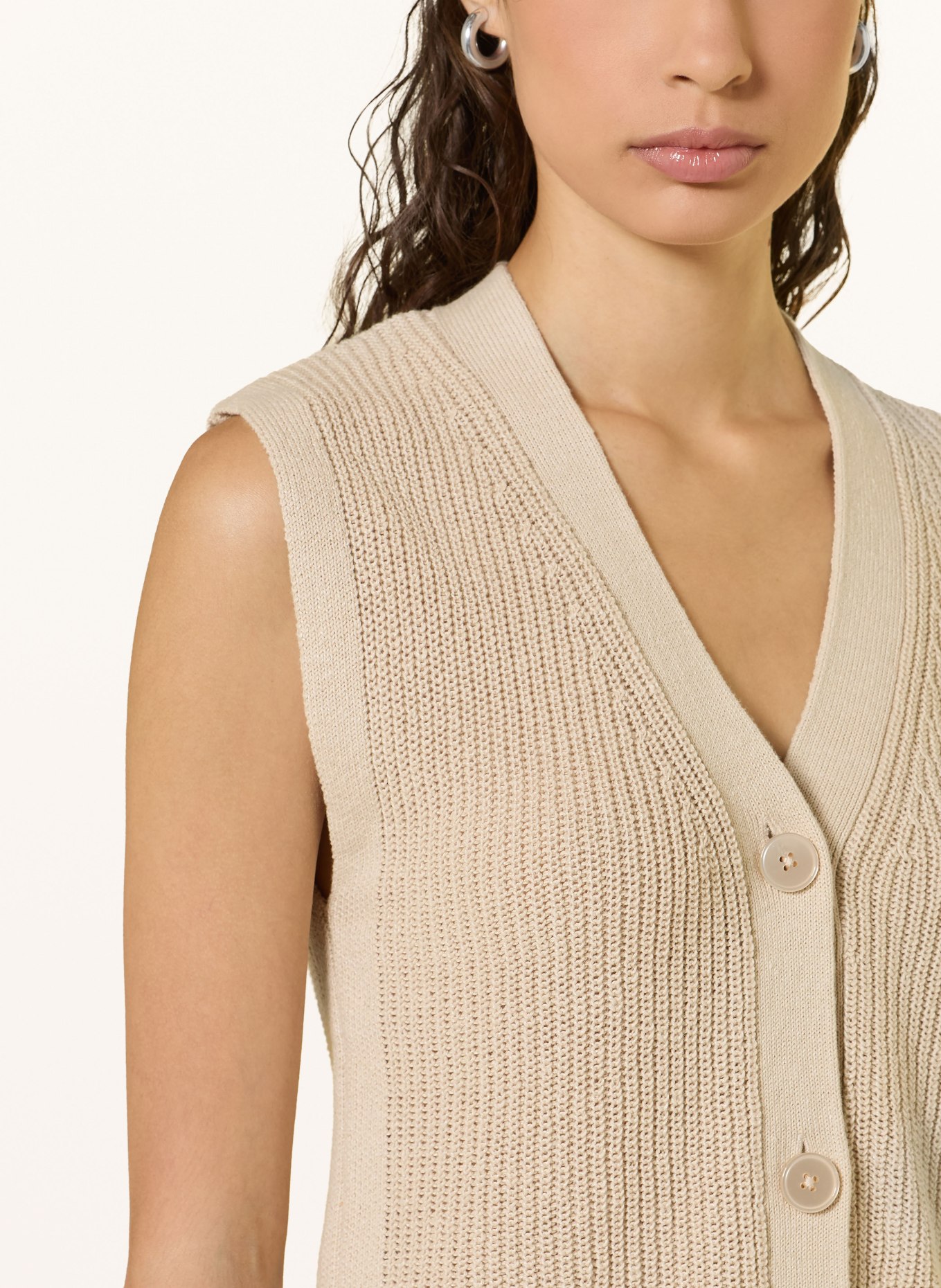 Part Two Pletená vesta s lnem: SVĚTLE HNĚDÁ