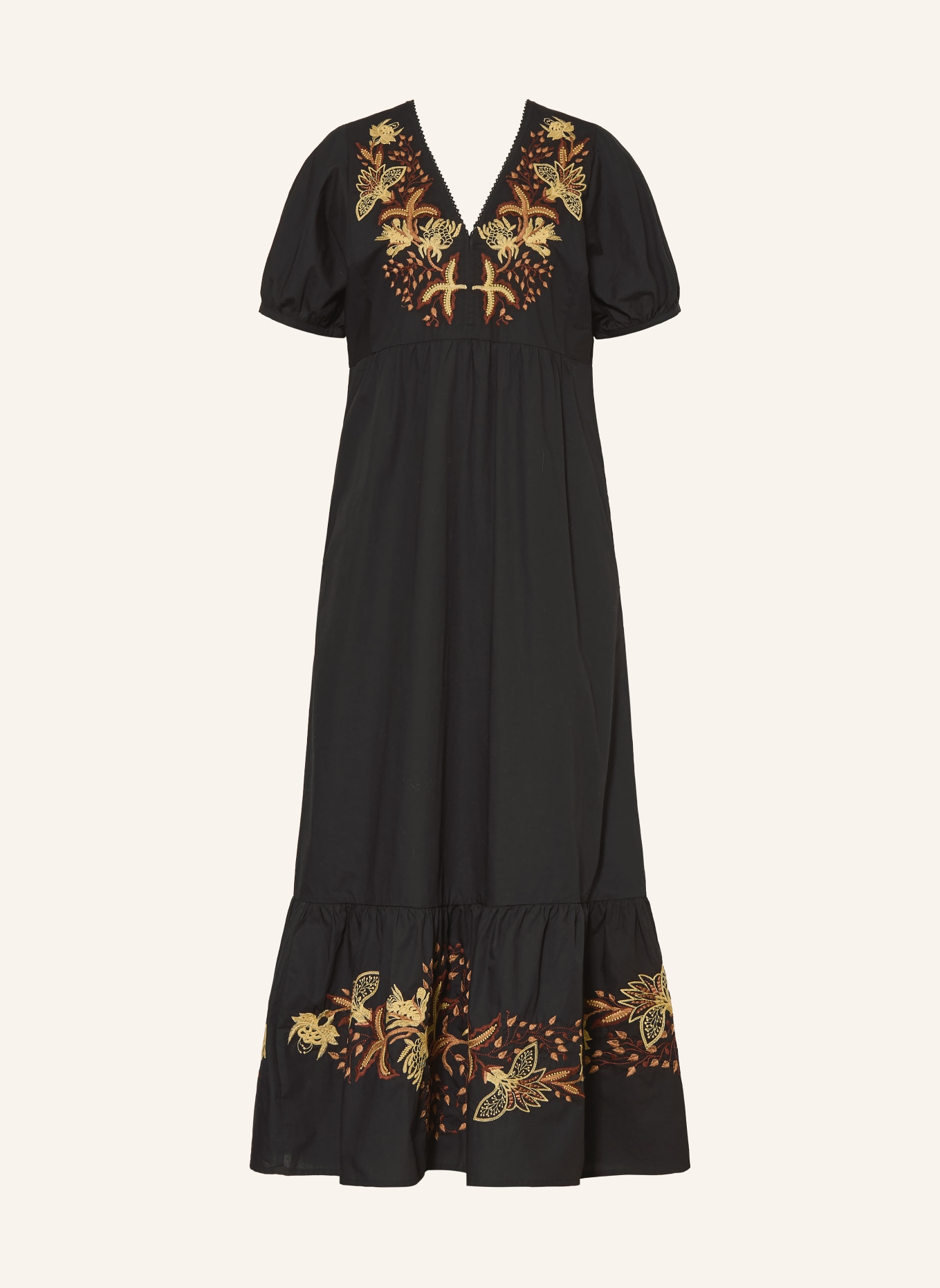 MOS MOSH Kleid MMWERAS: SCHWARZ / BRAUN / DUNKELGELB