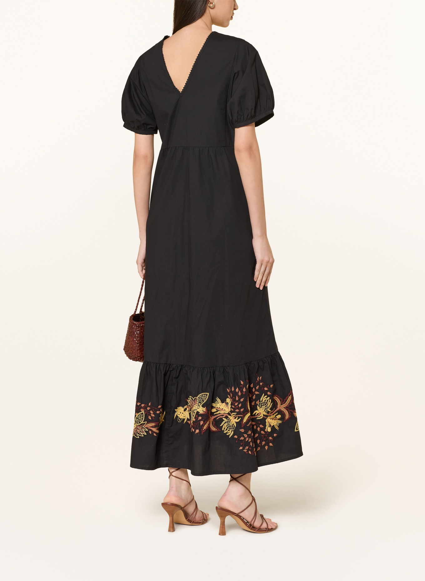 MOS MOSH Kleid MMWERAS: SCHWARZ / BRAUN / DUNKELGELB