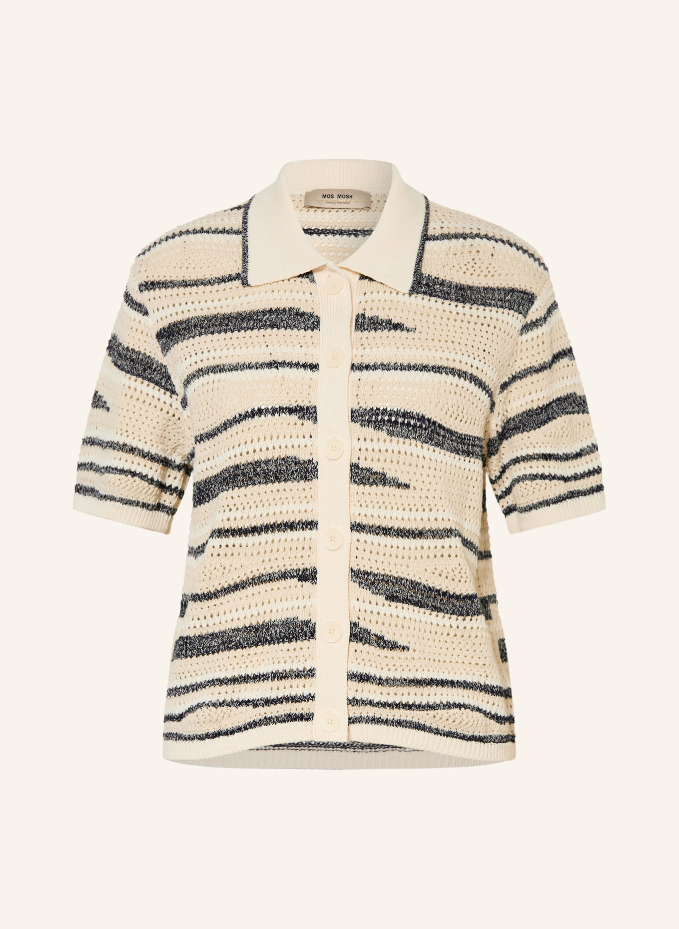 MOS MOSH Sweter MMUNE: ECRU / CZARNY