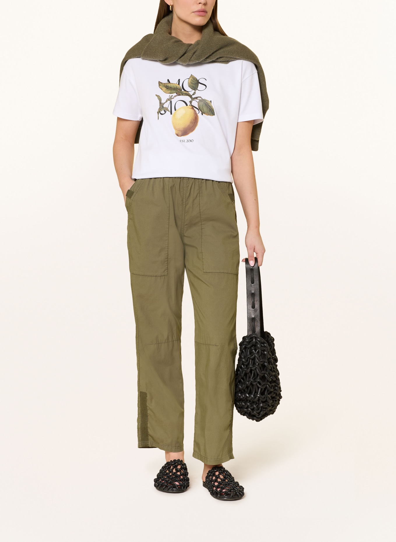 MOS MOSH Nákladní kalhoty MMFRANKA: TMAVĚ ZELENÁ