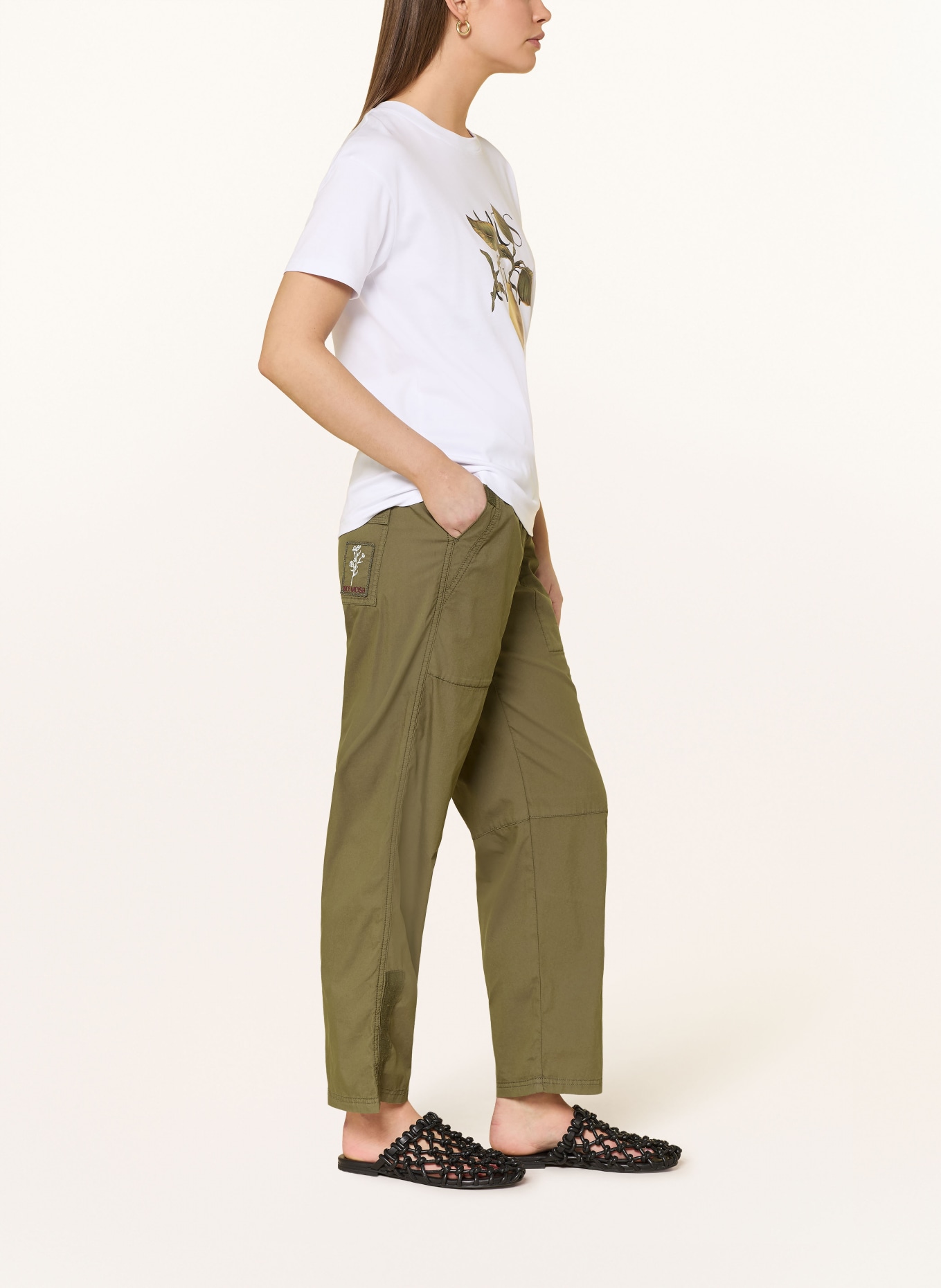 MOS MOSH Nákladní kalhoty MMFRANKA: TMAVĚ ZELENÁ