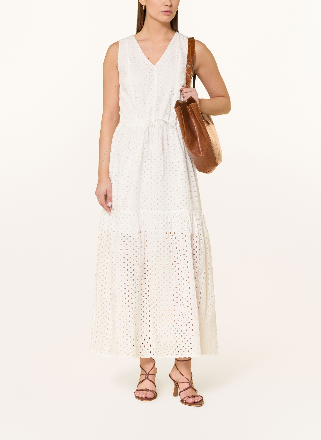 MOS MOSH Kleid MMSABRIA aus Lochspitze: WEISS