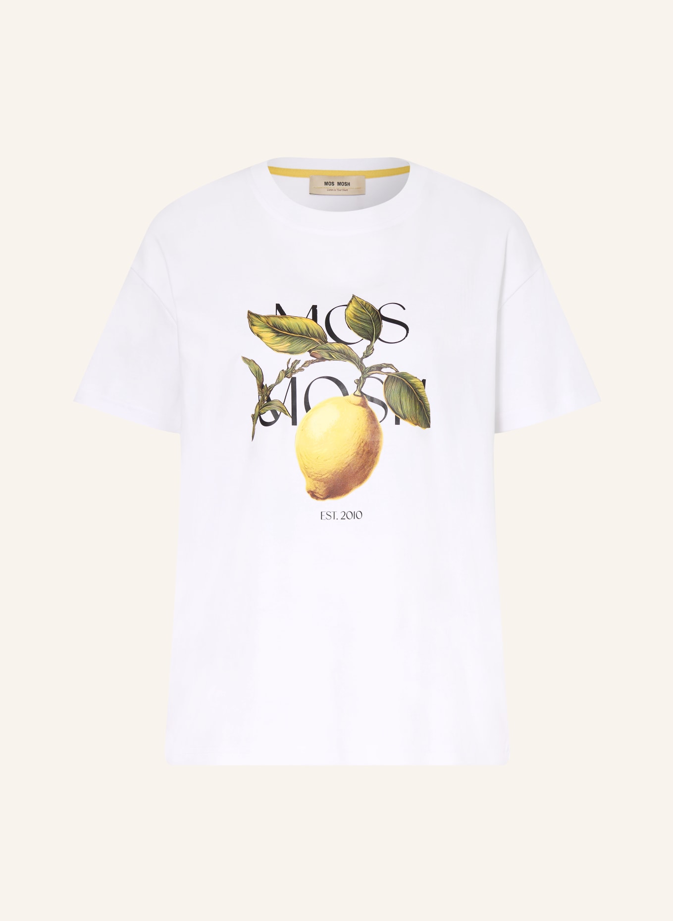 MOS MOSH T-Shirt MMFRUIT: WEISS / GELB / DUNKELGRÜN