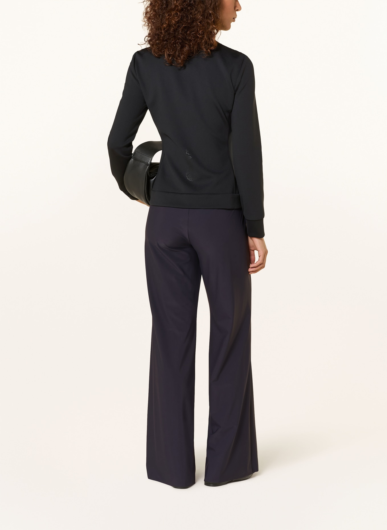 SPORTALM Sweatjacke im Materialmix: SCHWARZ