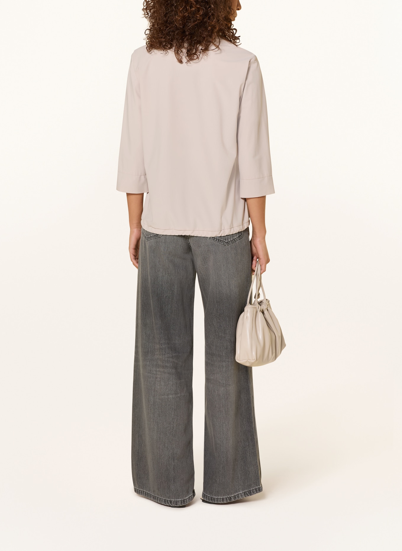 SPORTALM Bluzka z rękawami 3/4 i ozdobnymi kamieniami: BEŻOWY